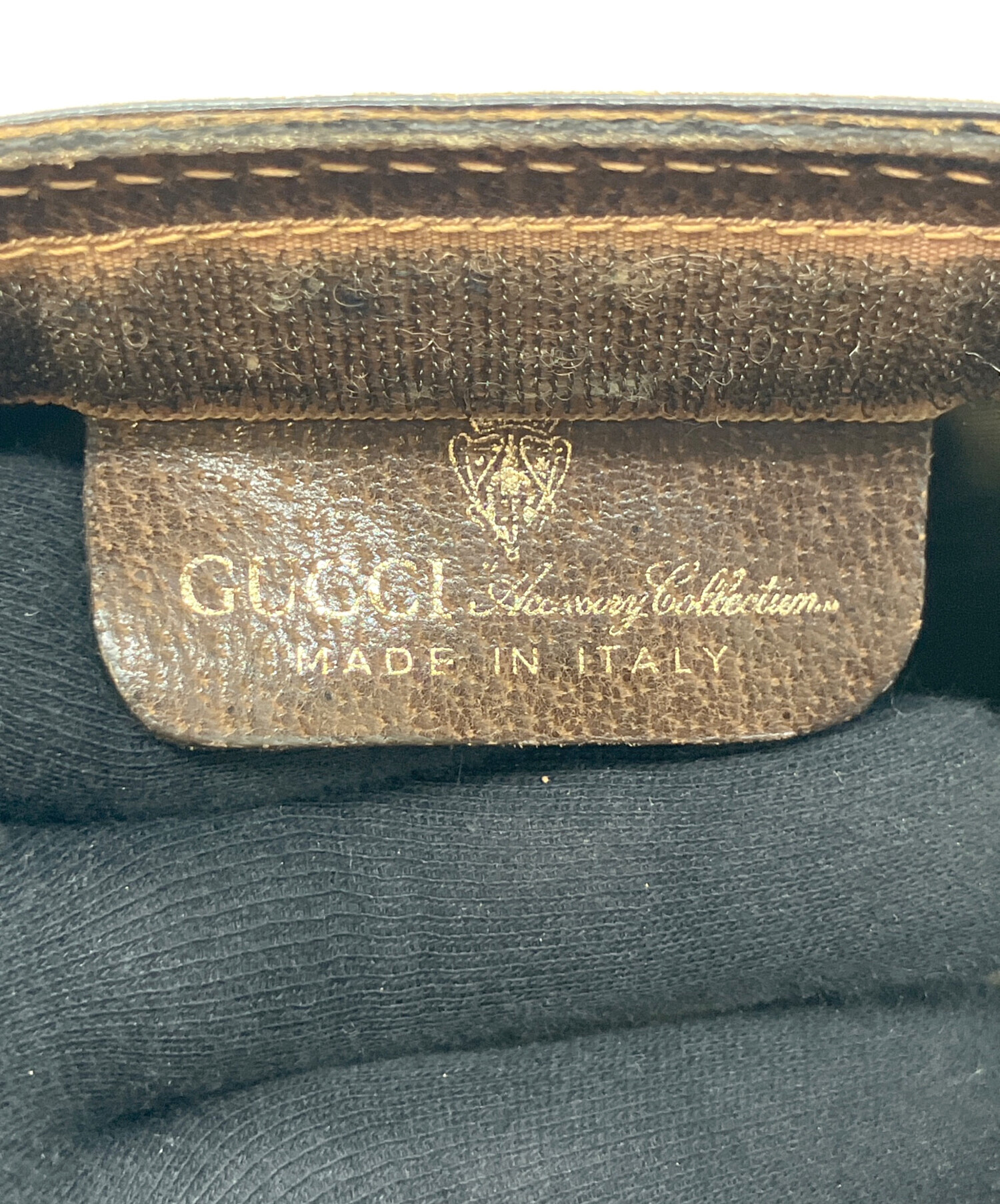 『USED』 GUCCI グッチ 9701037 セカンドバッグ PVC/レザー  ブラウン【中古】 中古・古着通販】GUCCI (グッチ) セカンドバッグ ベージュ｜ブランド