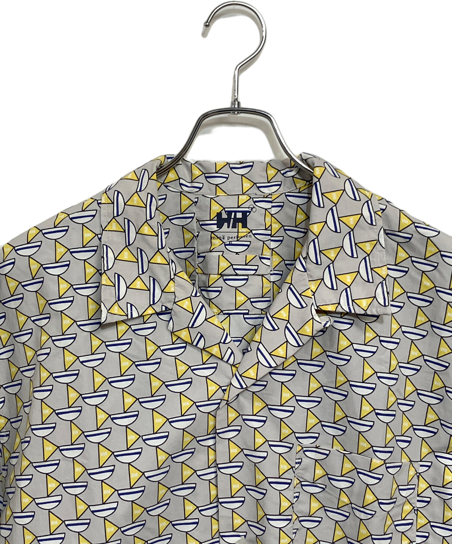 1848　ヘリーハンセン×ミナ ペルホネンのコラボウェア　シャツ　S 中古・古着通販】HELLY HANSEN (ヘリーハンセン) mina perhonen (ミナ