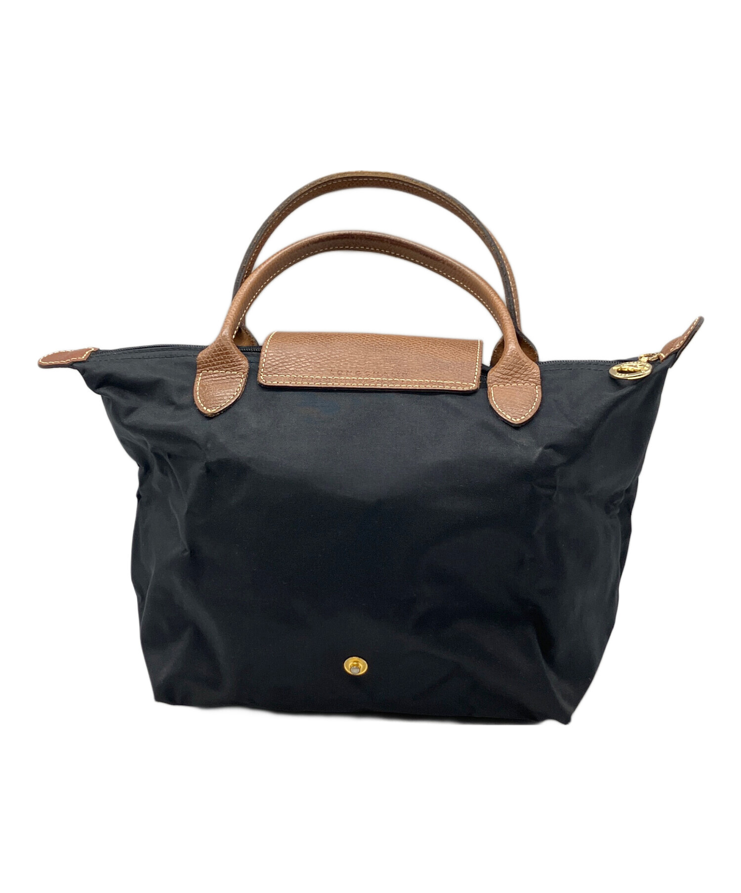 中古・古着通販】LONGCHAMP (ロンシャン) ハンドバッグ ブラック 