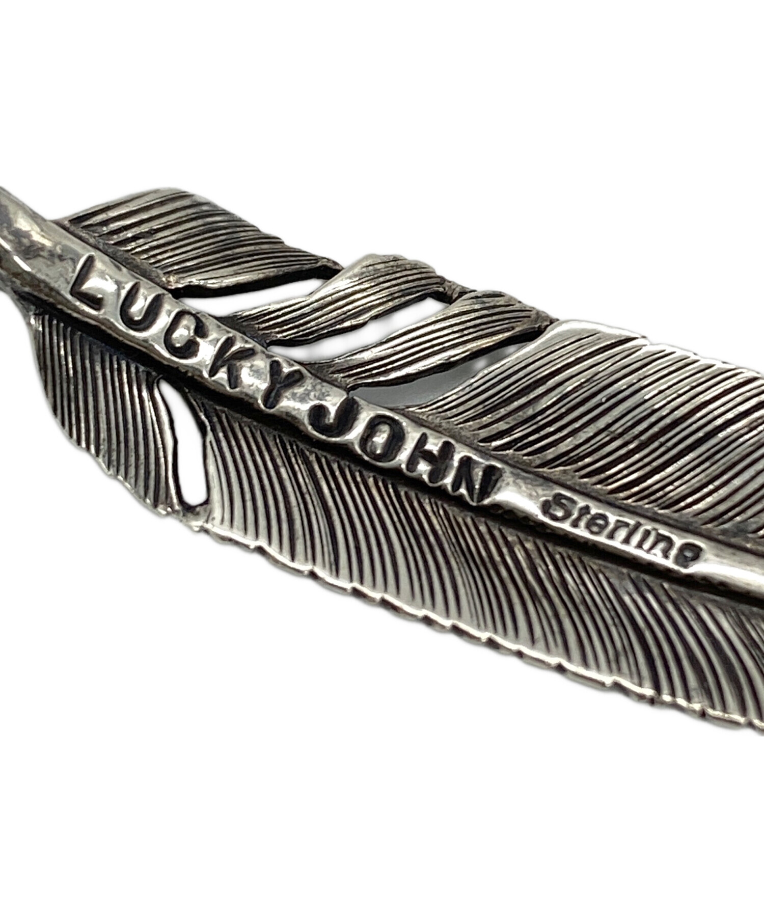 LUCKY JOHN フェザー ペンダントトップ　L 中古・古着通販】LUCKY JOHN (ラッキージョン) フェザーペンダント