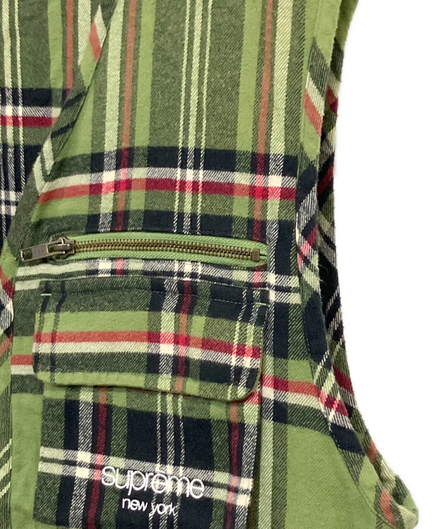 中古・古着通販】SUPREME (シュプリーム) Tartan Flannel Cargo Vest