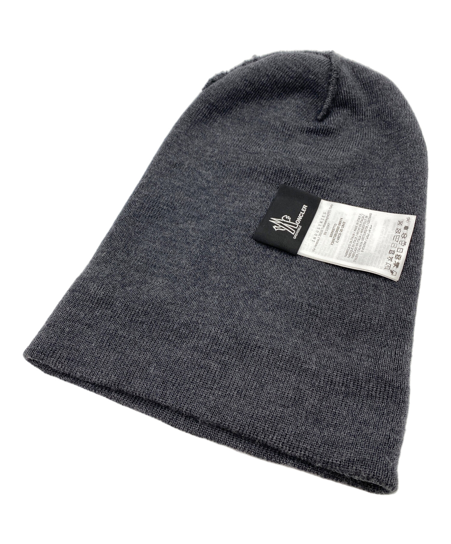中古・古着通販】MONCLER (モンクレール) ニット帽 グレー｜ブランド