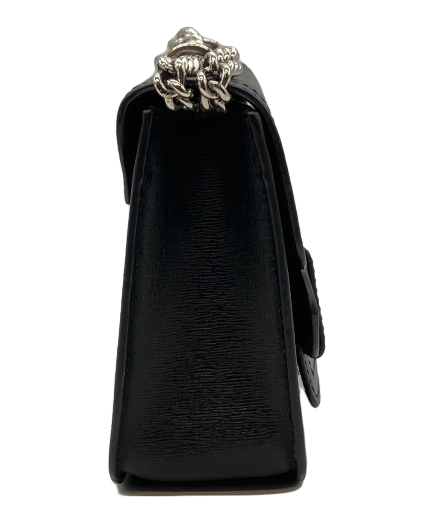 FURLA ハンドバッグ ブラック チェーン　美品 中古・古着通販】FURLA (フルラ) チェーンショルダーバッグ ブラック