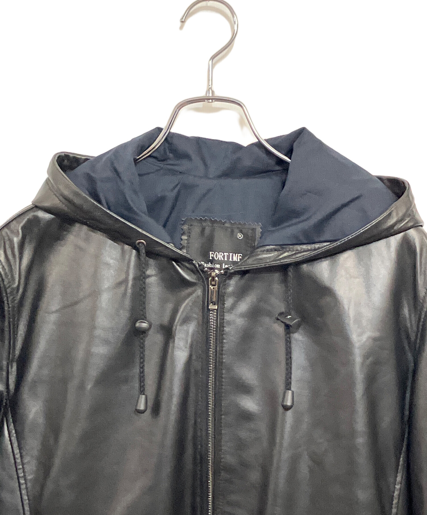 中古・古着通販】FORTIME (フォータイム) レザージャケット ブラック