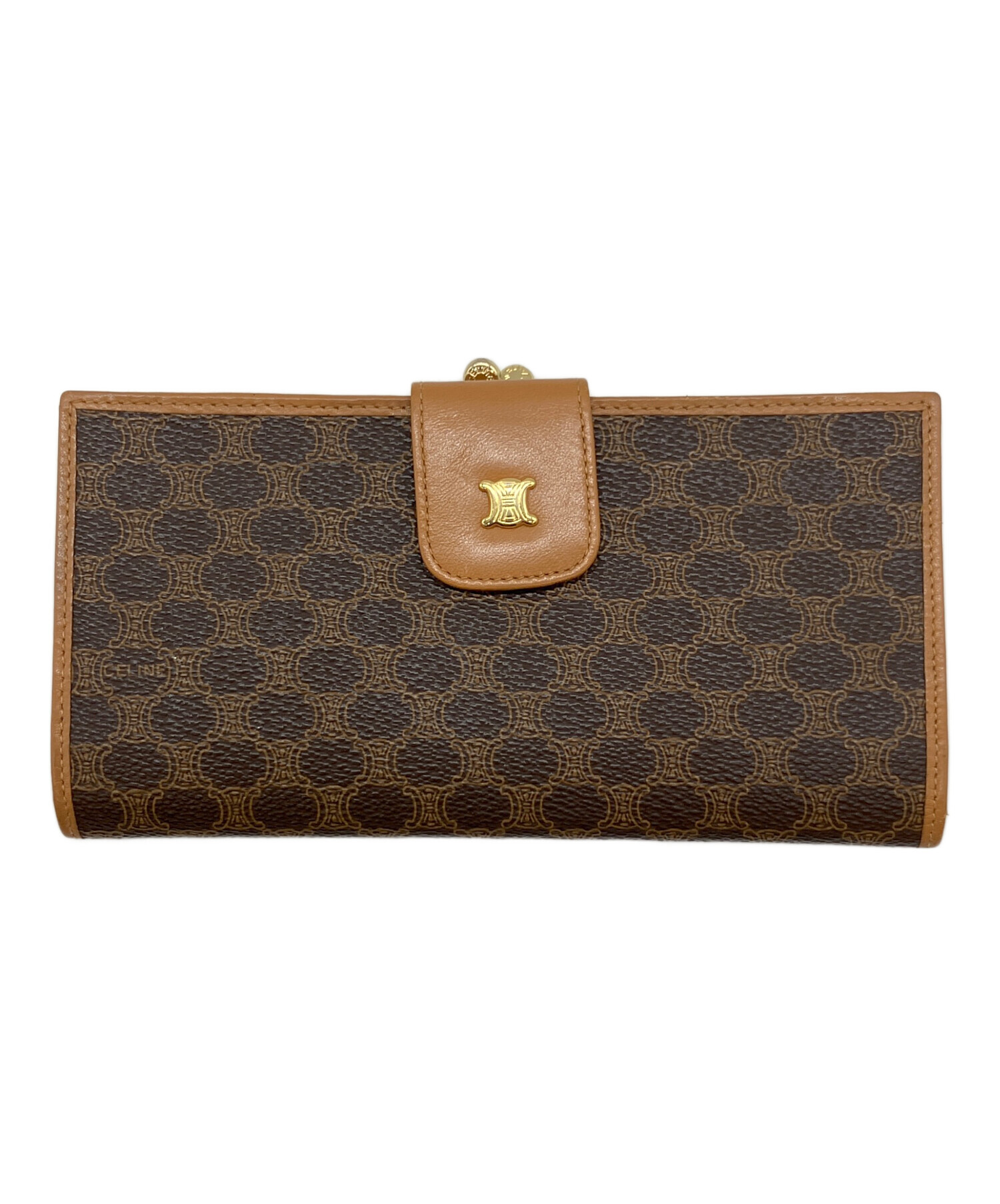 中古・古着通販】CELINE (セリーヌ) がま口長財布 ブラウン｜ブランド