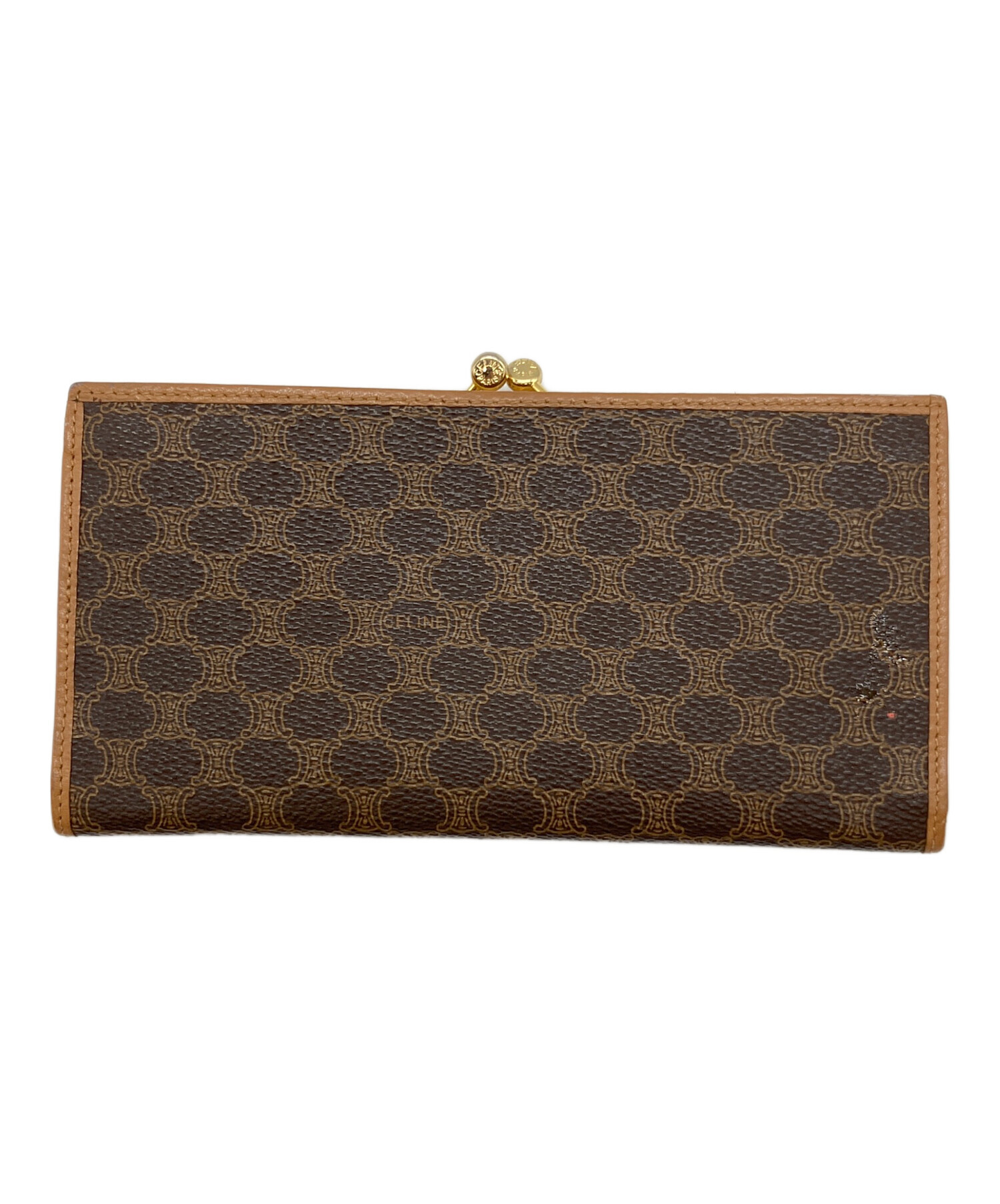 中古・古着通販】CELINE (セリーヌ) がま口長財布 ブラウン｜ブランド