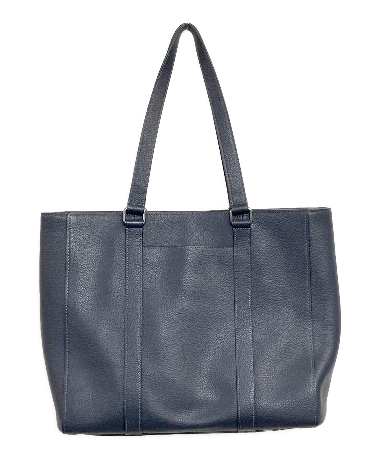 中古・古着通販】COACH (コーチ) ダブルハンドルトートバッグ ネイビー