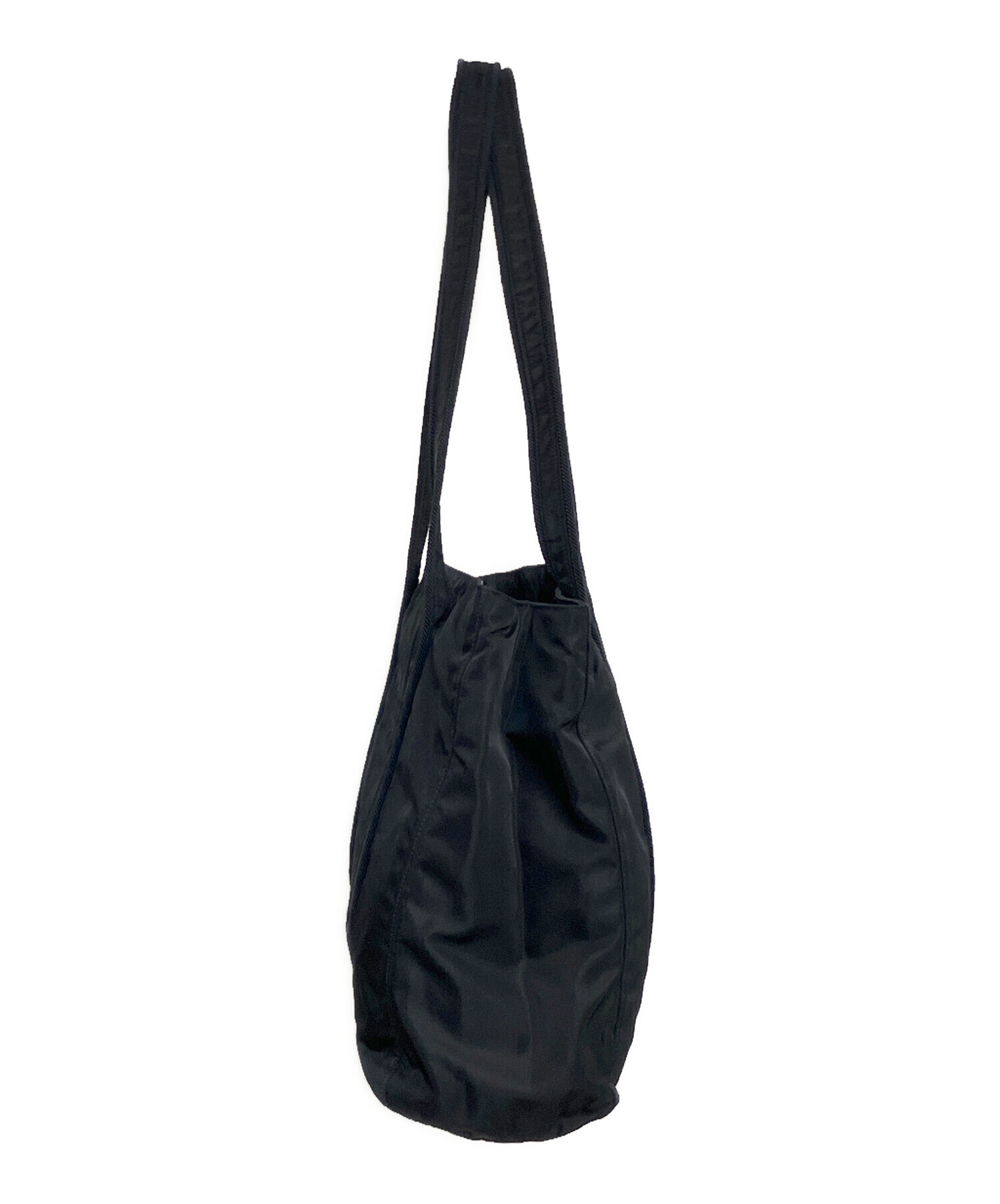 PRADA プラダ ナイロン トートバッグ ブラック 黒 白タグ15 中古・古着通販】PRADA (プラダ) ナイロントートバッグ ブラック