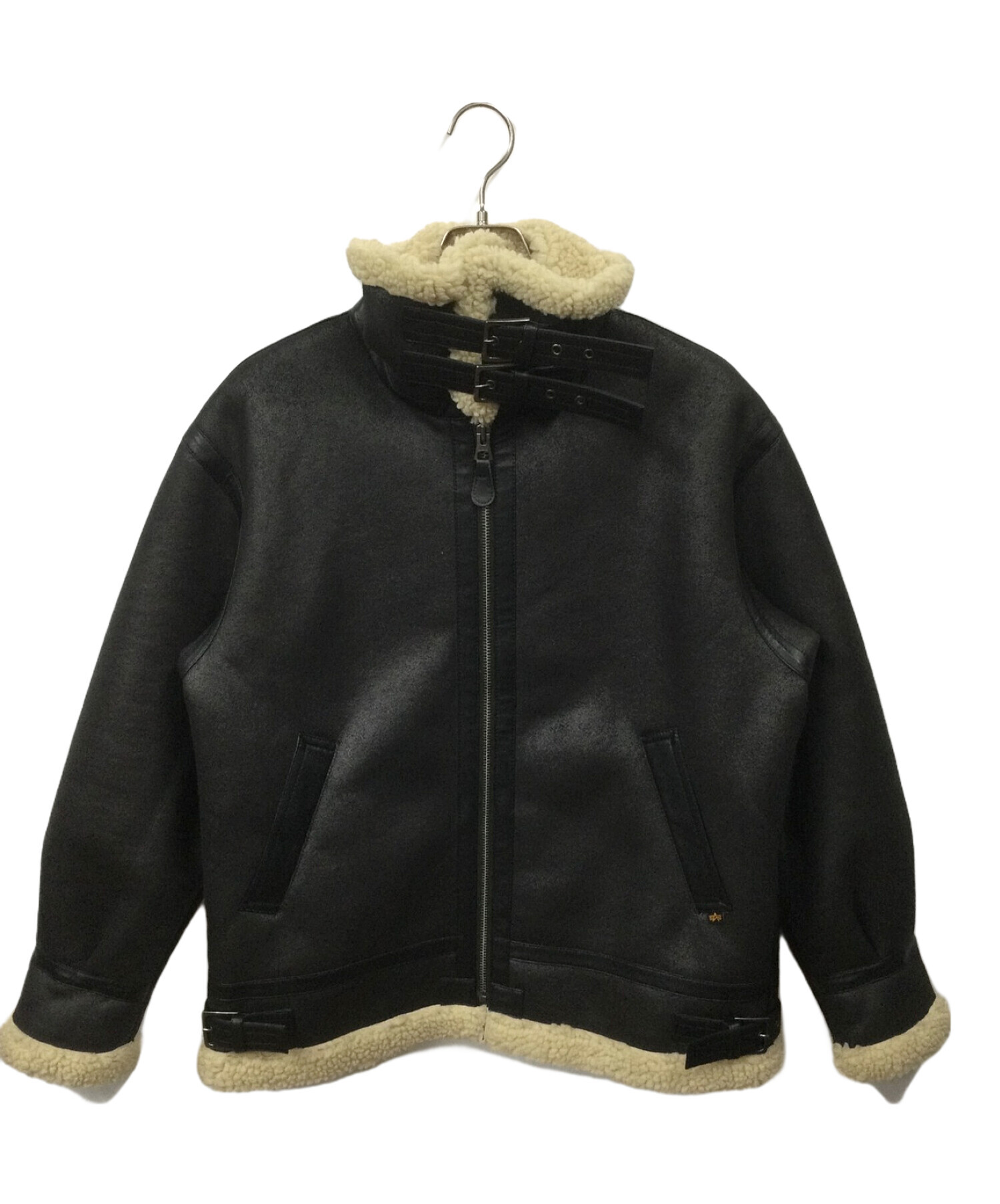 ALPHA INDUSTRIES フェイクレザーフライトジャケット Lサイズ