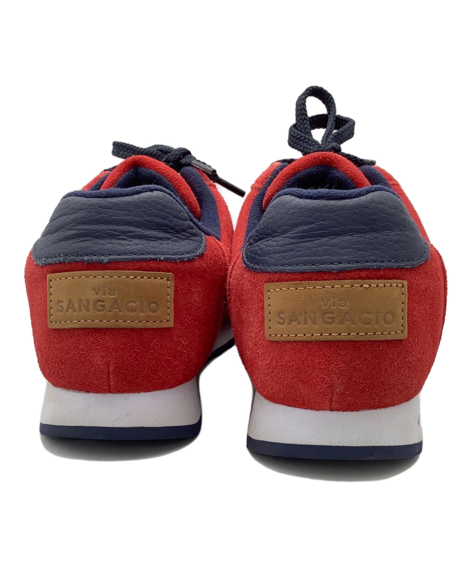 未使用 SANGACIO にゅ Carmine 24.5㎝ スエードスニーカー にゅ～ず