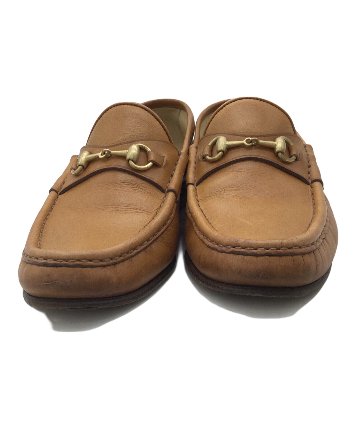 中古・古着通販】GUCCI (グッチ) ホースビットローファー ブラウン