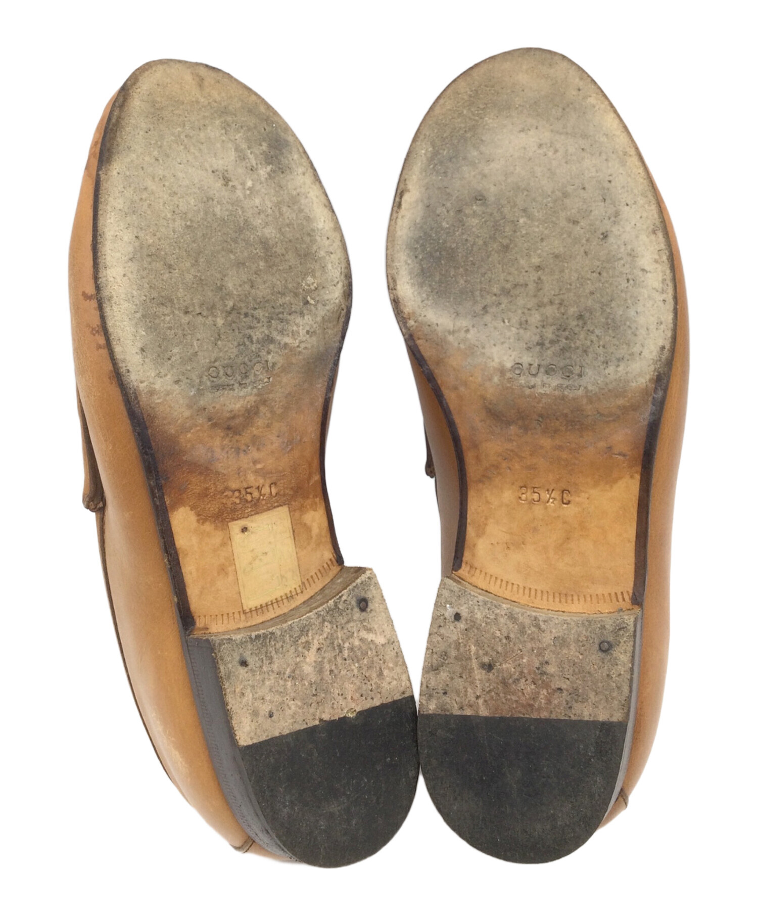 中古・古着通販】GUCCI (グッチ) ホースビットローファー ブラウン 