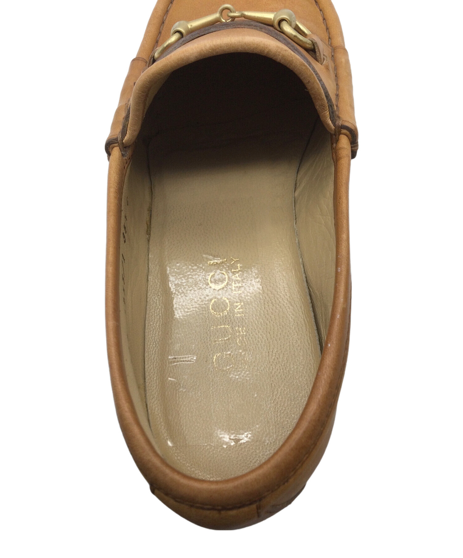 中古・古着通販】GUCCI (グッチ) ホースビットローファー ブラウン