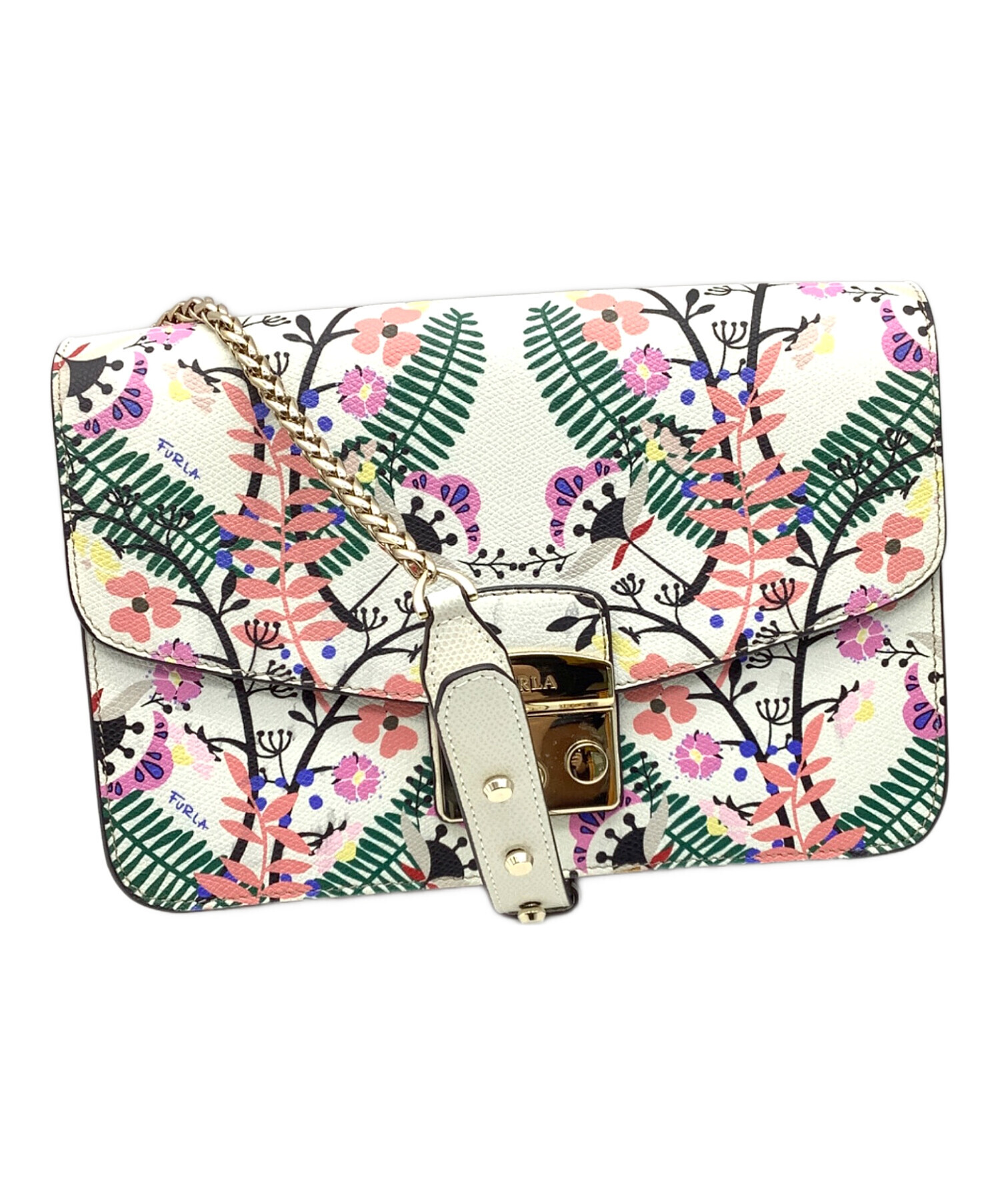 フルラ メトロポリス チェーン ショルダーバッグ レディース 【中古】 中古・古着通販】FURLA (フルラ) メトロポリス チェーンショルダー