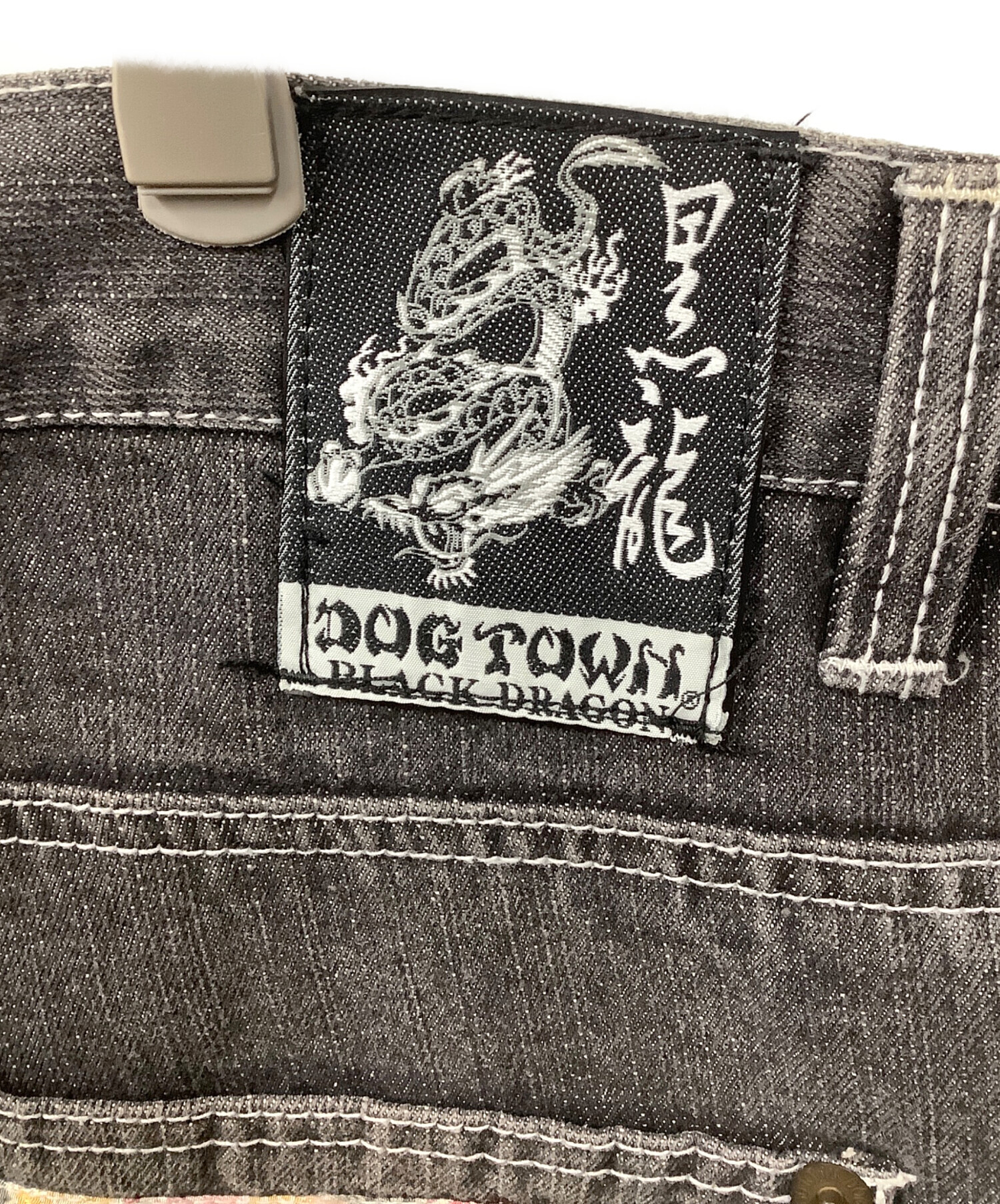90s DOGTOWN ドッグダウン ロゴ刺繍 レイヤードポケット ワイドパンツ 中古・古着通販】DOG TOWN (ドッグ タウン) 刺繍ワイドデニムパンツ
