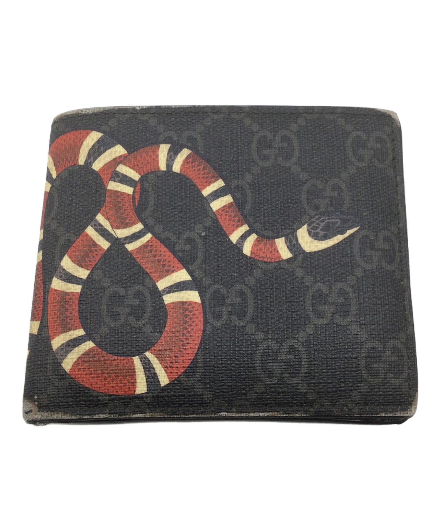 中古・古着通販】GUCCI (グッチ) GGスプリーム 2つ折り財布 キング