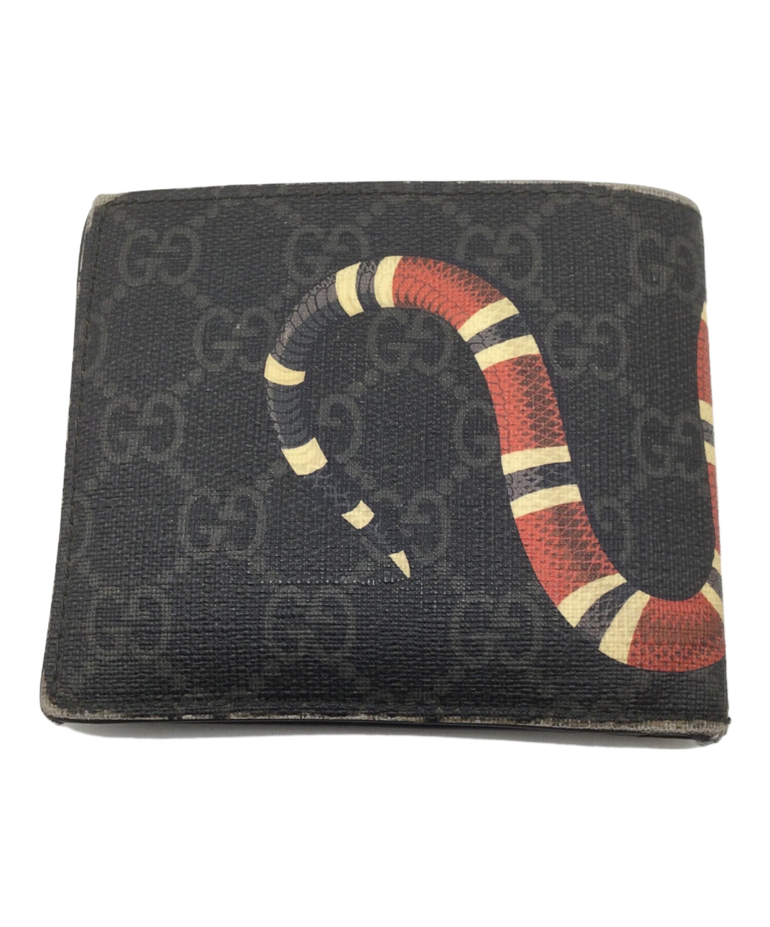 中古・古着通販】GUCCI (グッチ) GGスプリーム 2つ折り財布 キング