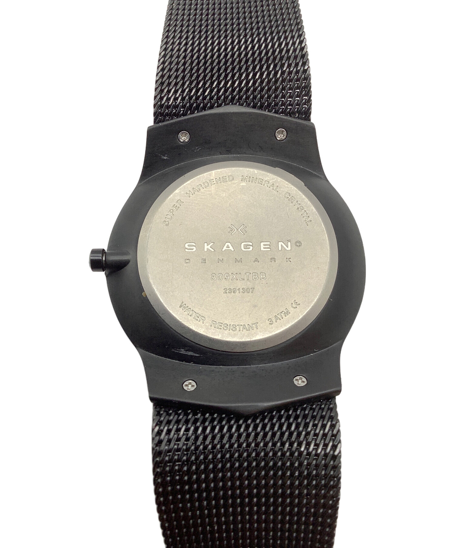 SKAGEN 腕時計 25mm ブラック ステンレス 中古・古着通販】SKAGEN (スカーゲン) 腕時計 ブラック ブラック