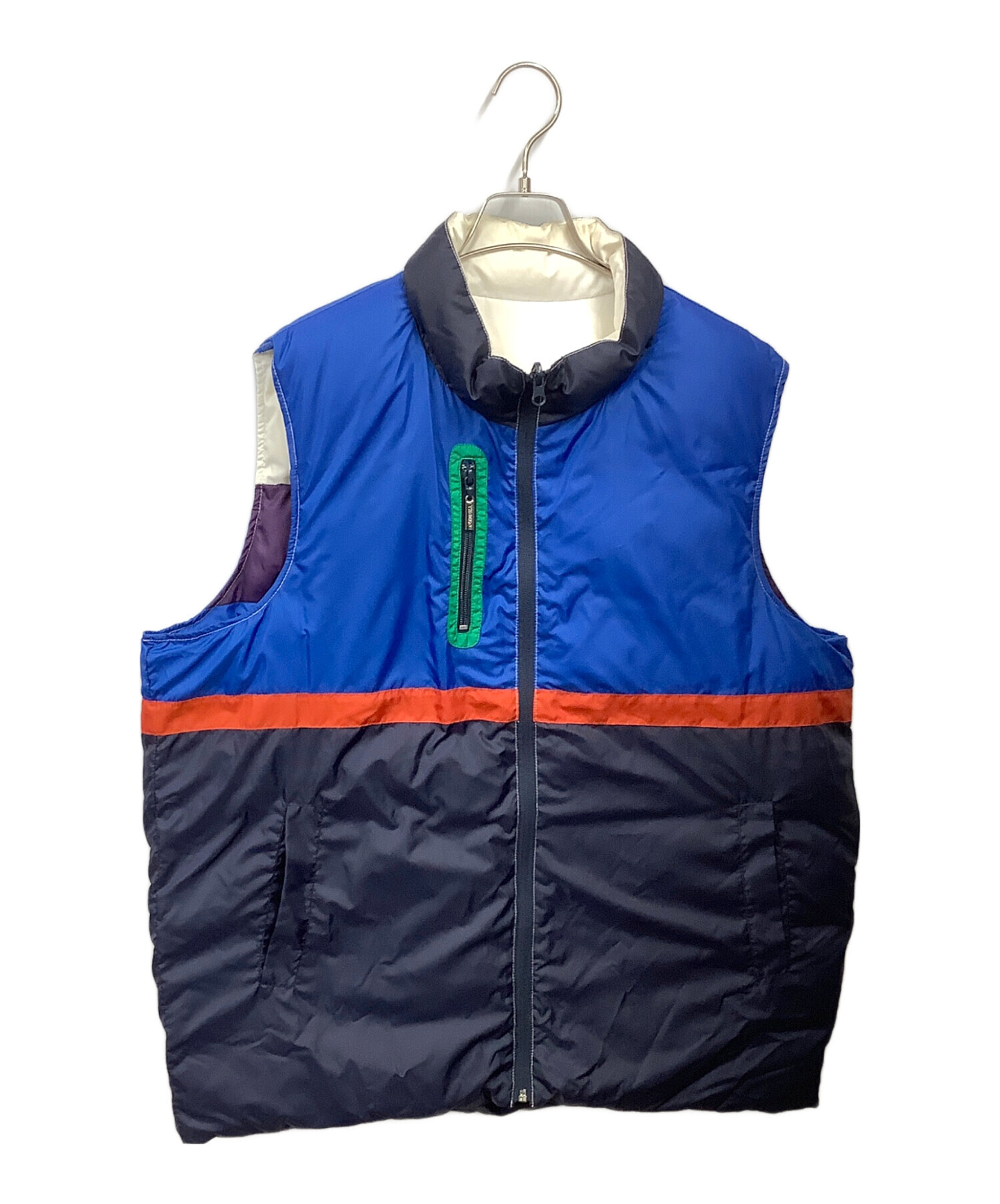 中古・古着通販】PAGELO (パジェロ) ダウンベスト ブルー×ネイビー 