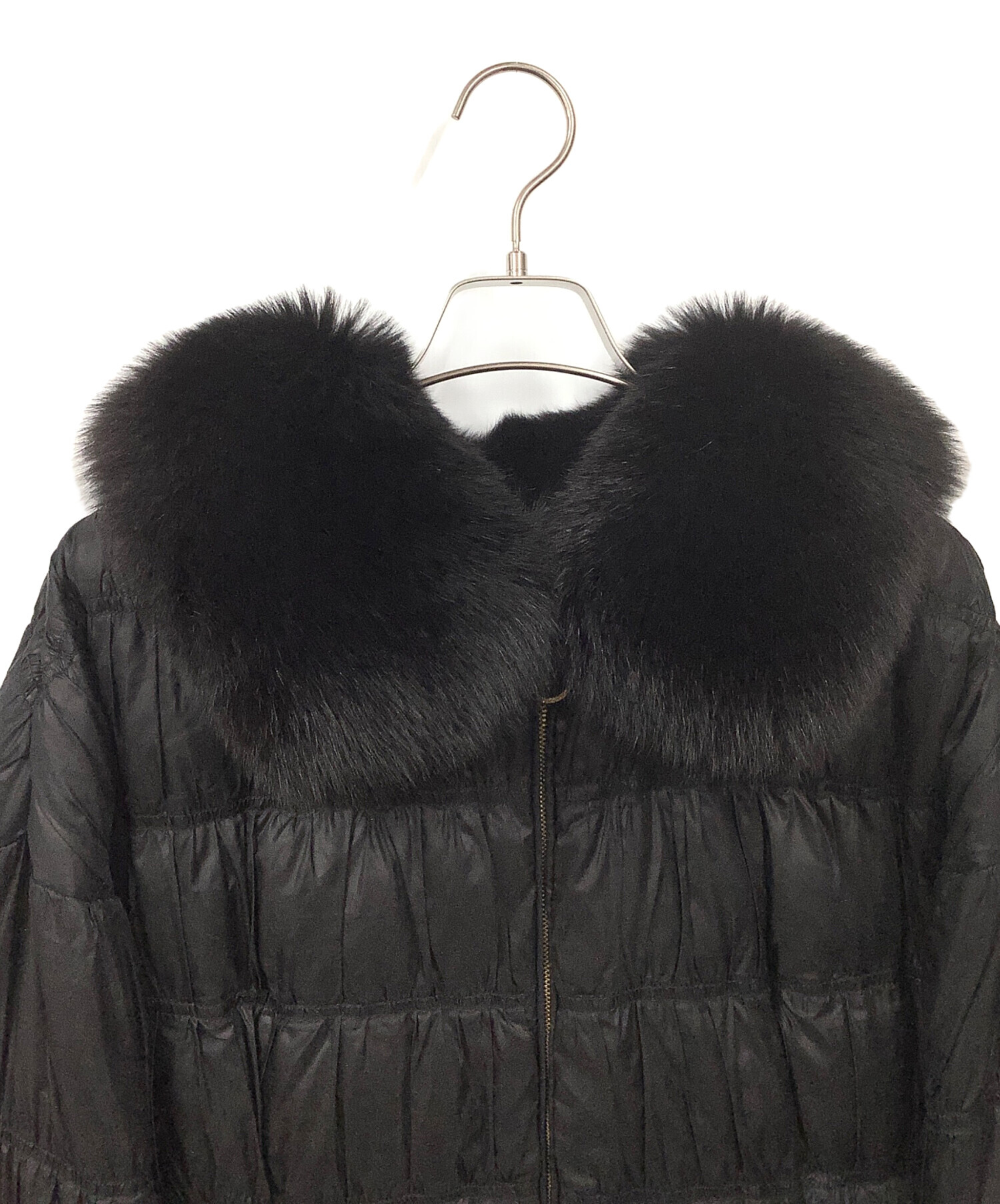モンクレール ファー付き ブラックダウンS 中古・古着通販 MONCLER モンクレール コヨーテファー付きダウンコート ブラック サイズ S ブランド・古着通販 トレファク公式 TREFAC FASHION スマホサイト