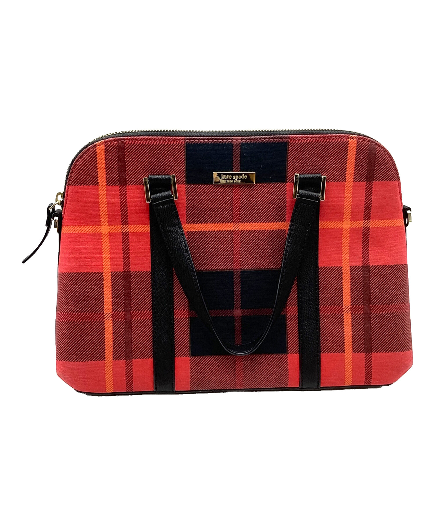 中古・古着通販】Kate Spade (ケイトスペード) チェックハンドバッグ 