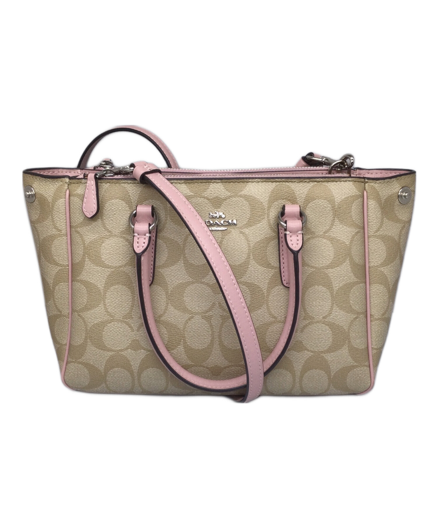 コーチ ワンショルダーバッグ ピンク ベージュ 7027 COACH コーチ