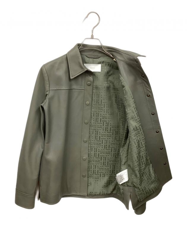 Hugo Boss 美品　ダークグリーン　オリーブ　カーキ　レザー ジャケット 中古・古着通販】HUGO BOSS (ヒューゴ ボス) ラムレザージャケット