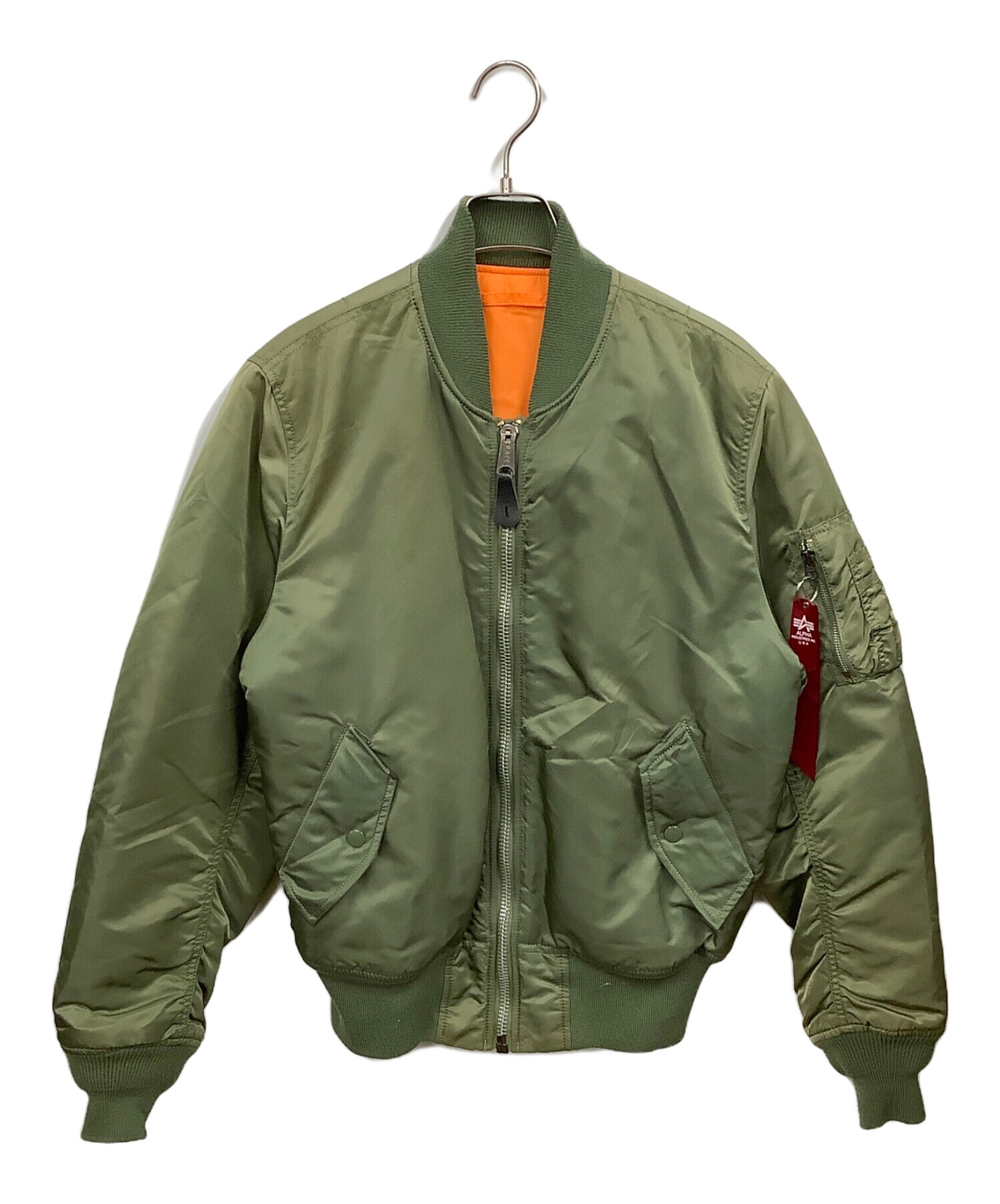 オリーブグリーン alqha MA-1ジャケット Lサイズ ALPHA INDUSTRIES MA