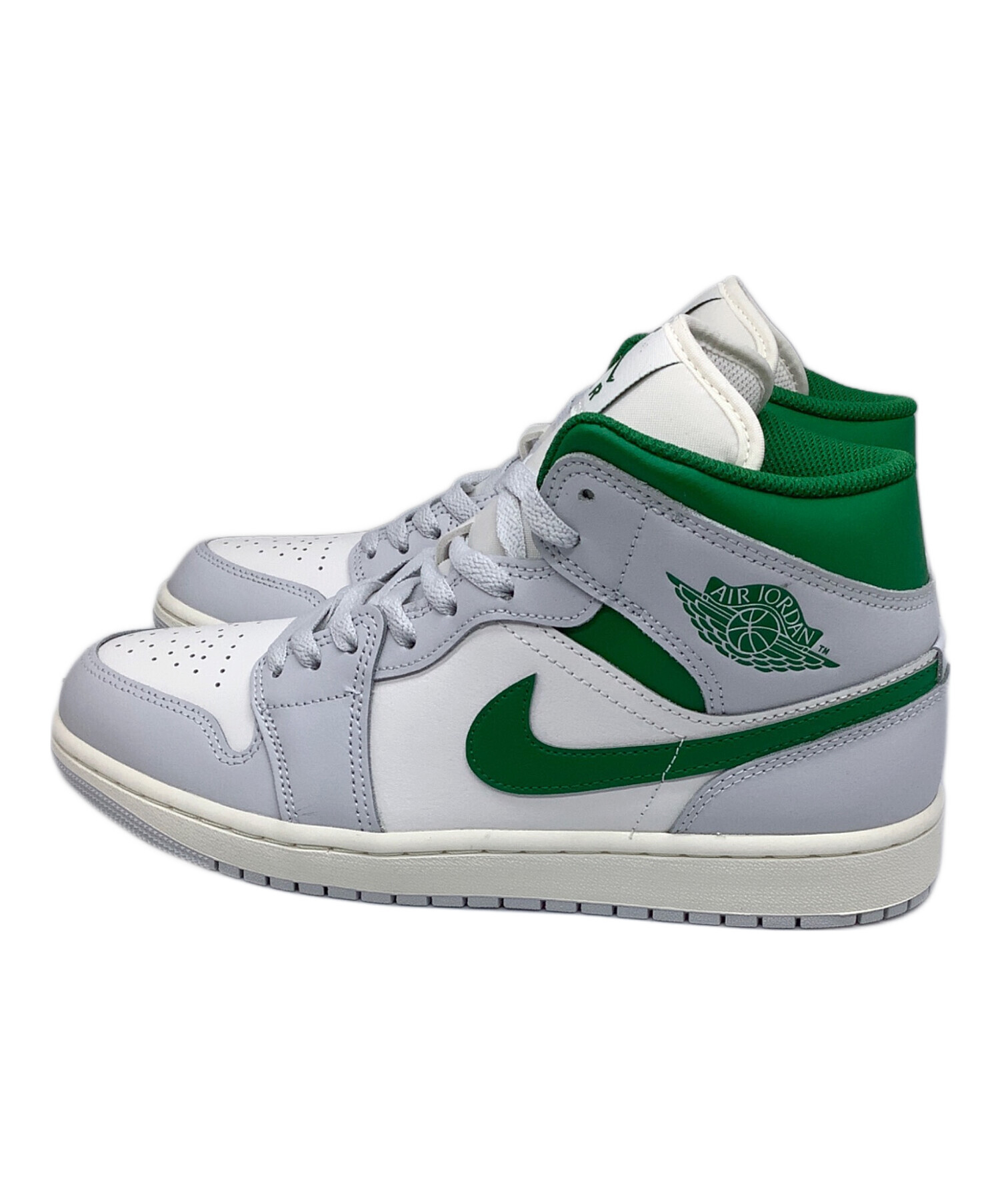 中古・古着通販】NIKE (ナイキ) Air Jordan 1 Mid ホワイト×グリーン 