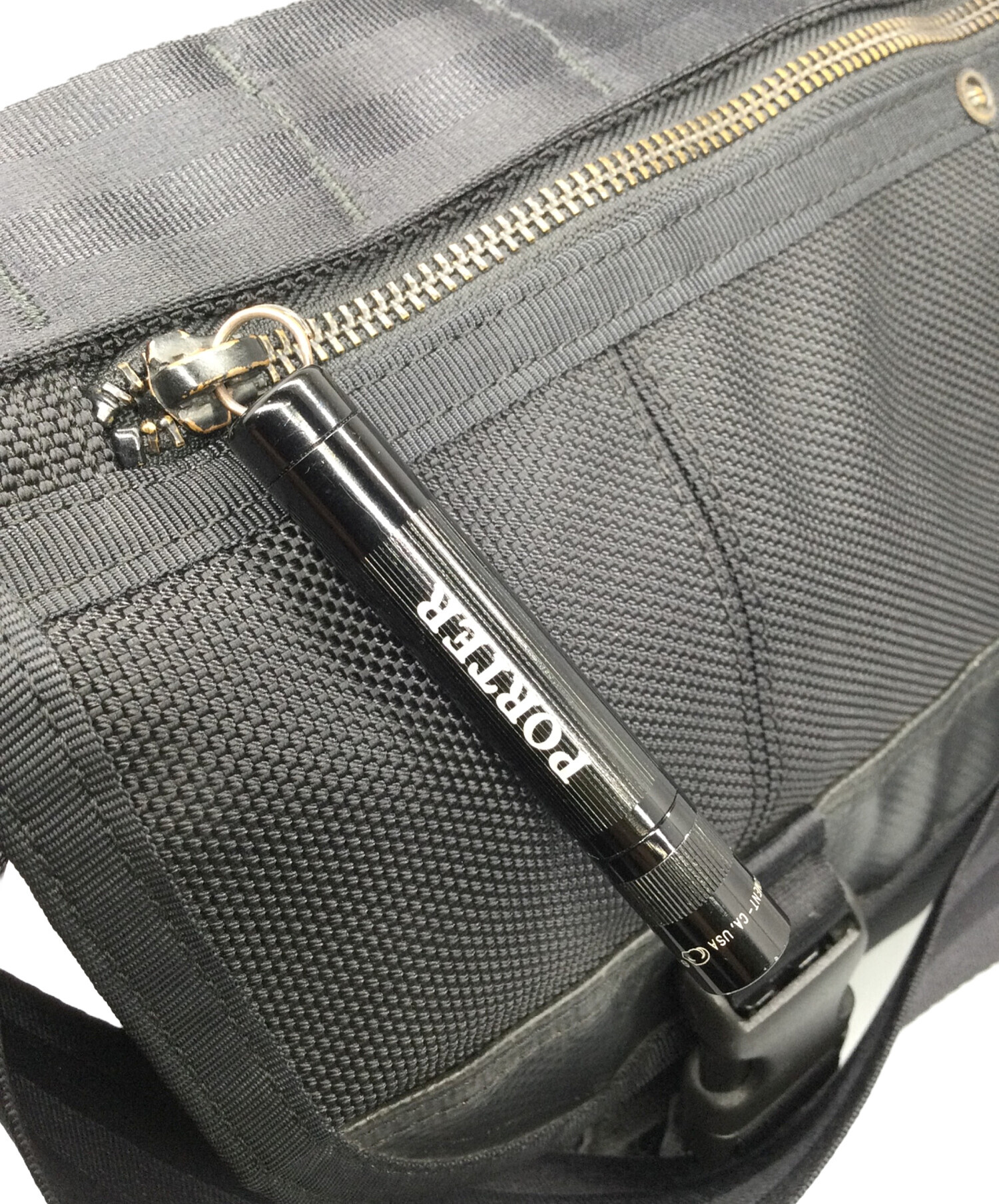 中古・古着通販】PORTER (ポーター) HEAT MESSENGER BAG（L） ブラック 