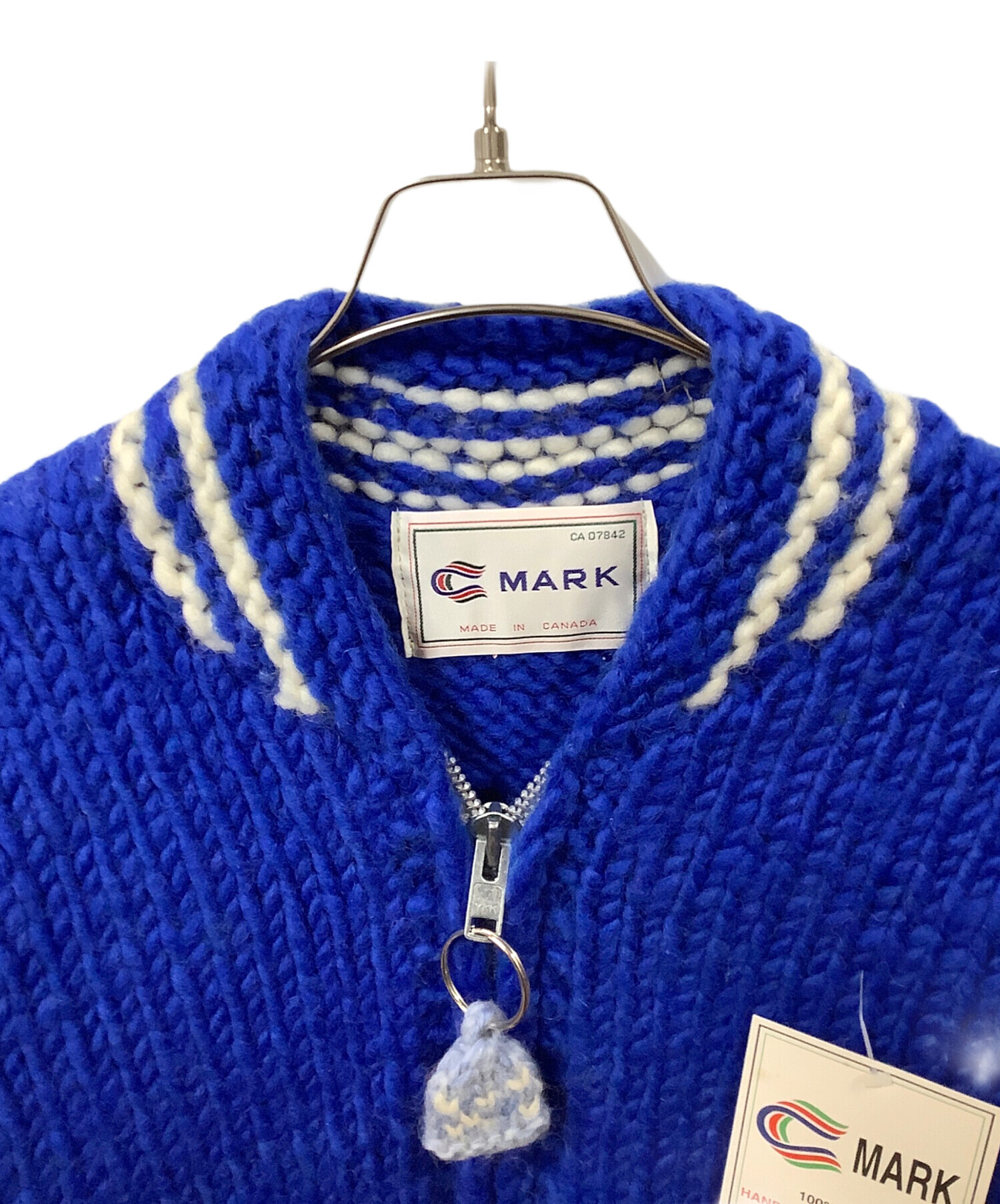 中古・古着通販】MARK (マーク) カウチンニットカーディガン ブルー 