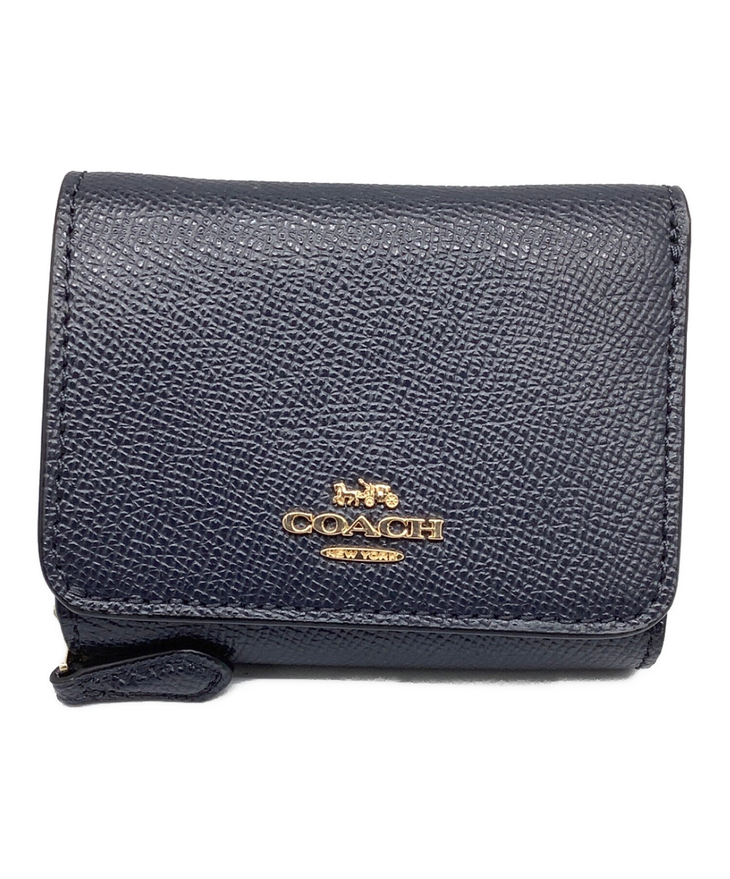 中古・古着通販】COACH (コーチ) 3つ折り財布 ネイビー｜ブランド