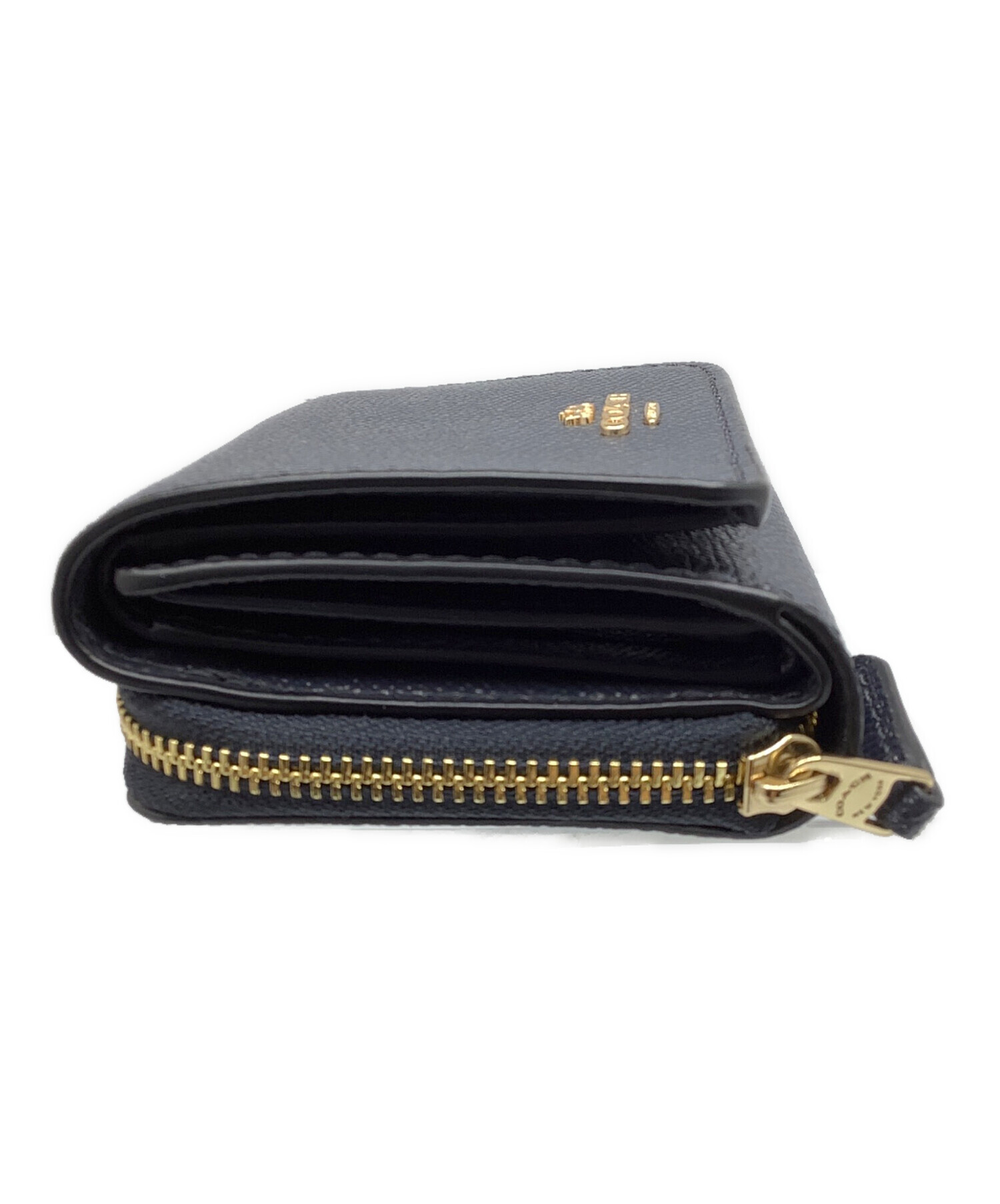 中古・古着通販】COACH (コーチ) 3つ折り財布 ネイビー｜ブランド