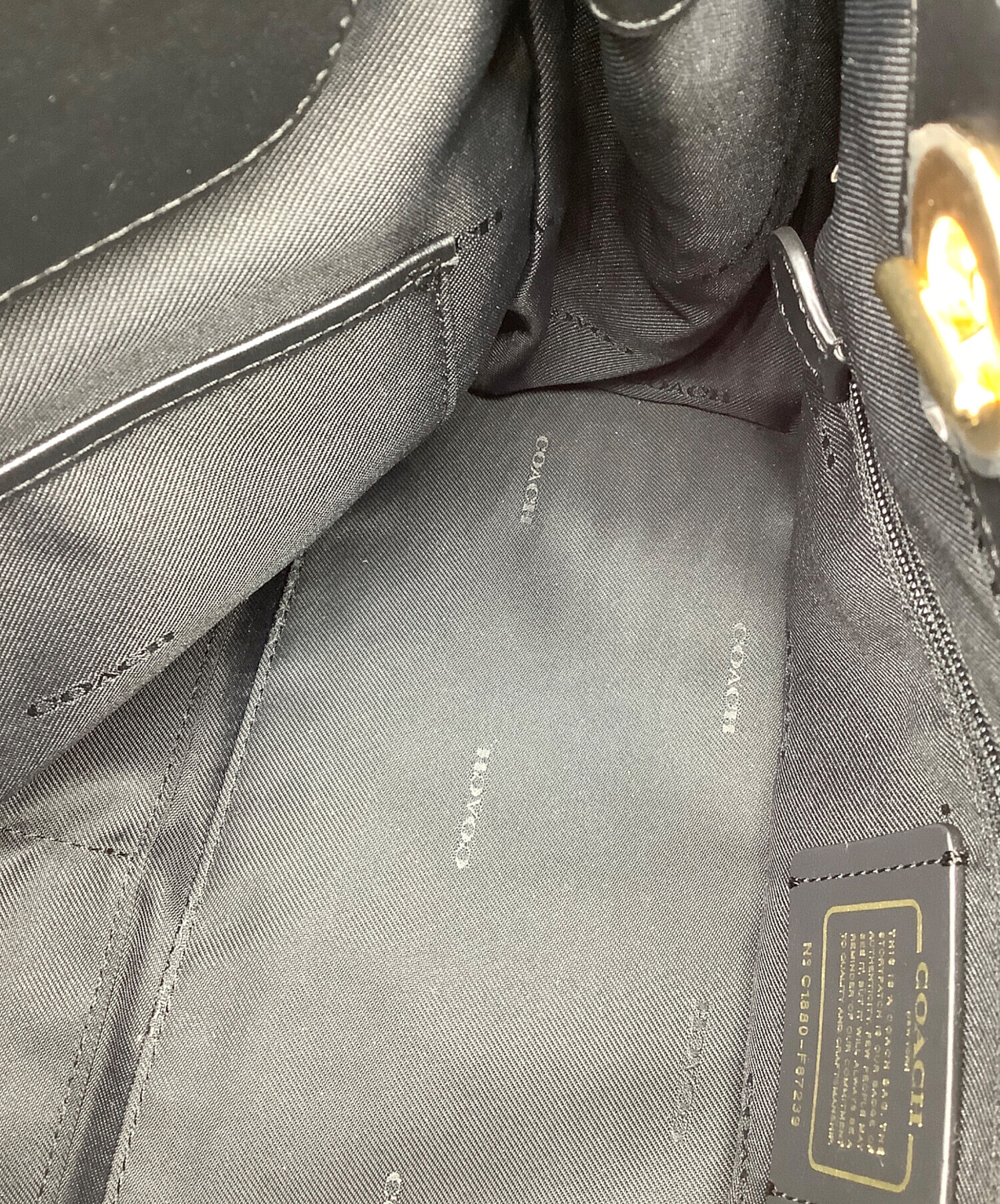 中古・古着通販】COACH (コーチ) ハンドバッグ ブラック｜ブランド