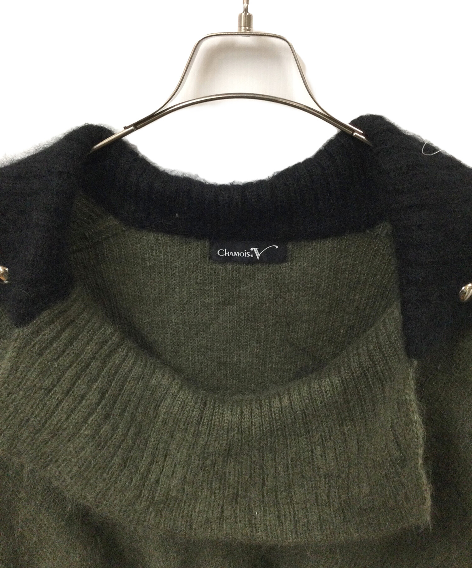MihoTravisオリーブ 中古・古着通販】CHAMOIS V (シャミーヴィ) モヘアニット オリーブ