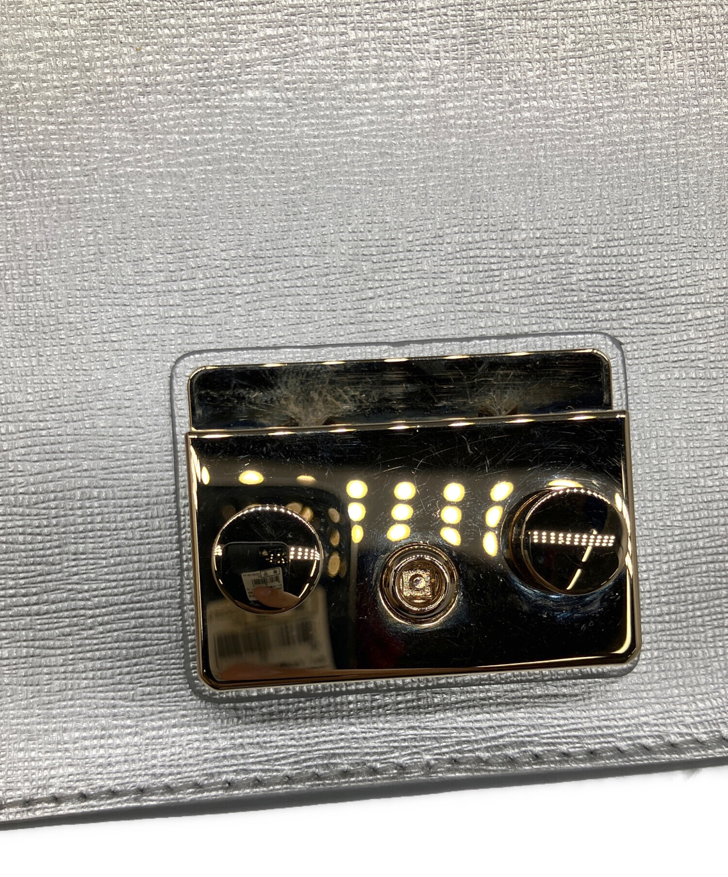中古・古着通販】FURLA (フルラ) ショルダーバッグ シルバー グレー