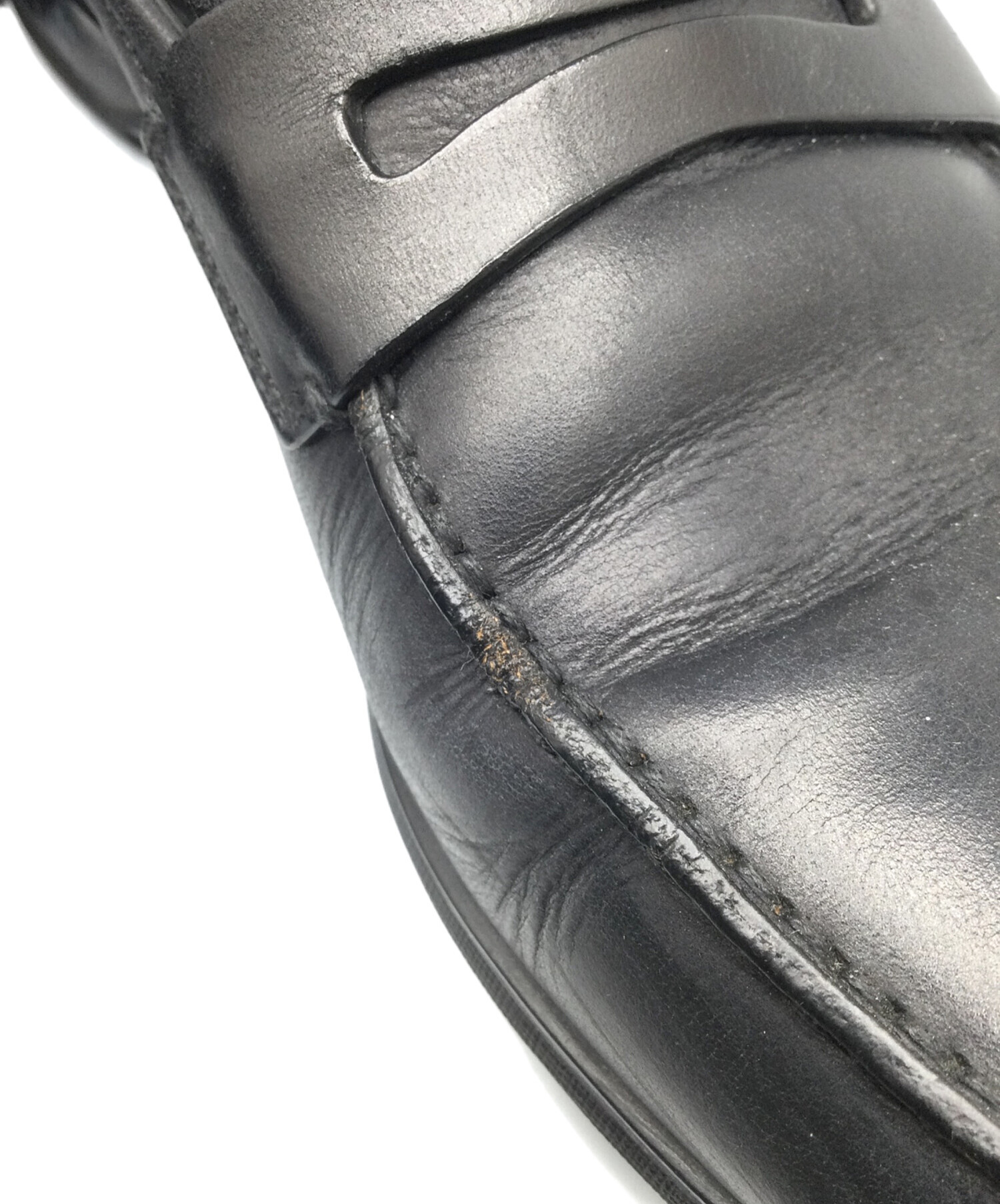 中古・古着通販】PRADA (プラダ) コインローファー ブラック ブラック