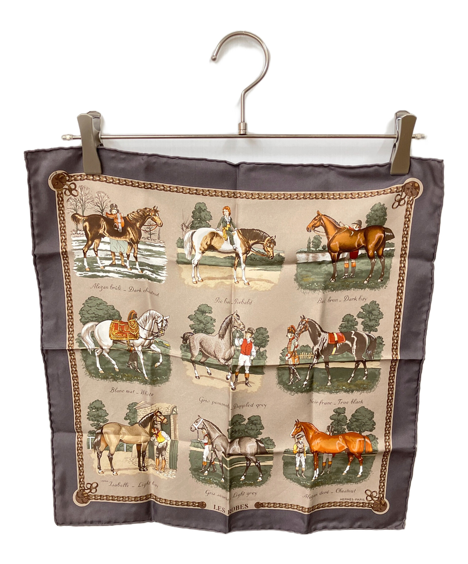 中古・古着通販】HERMES (エルメス) プチカレ 馬の毛色 グレー