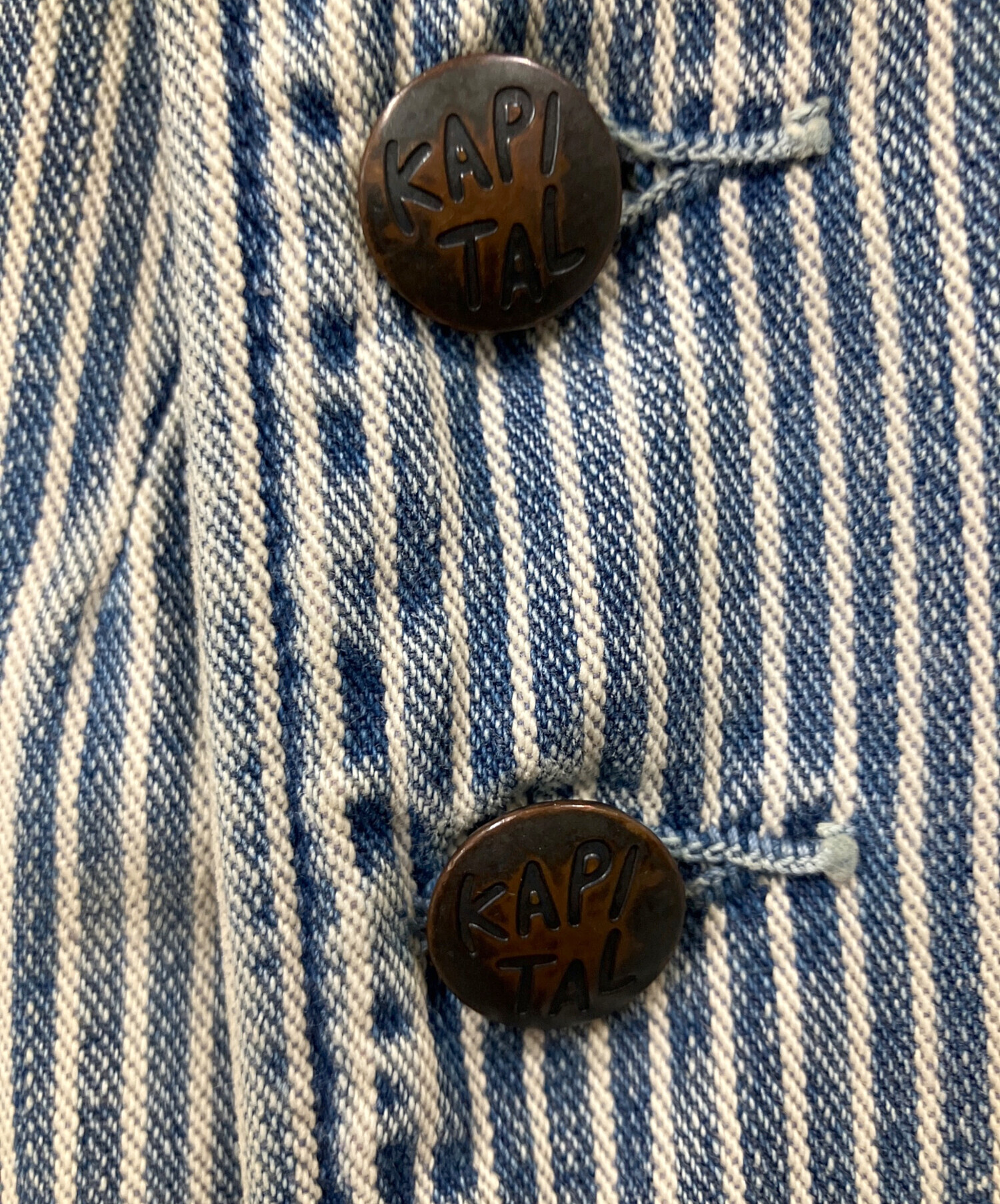 中古・古着通販】KAPITAL (キャピタル) ヴィンテージ加工ヒッコリー