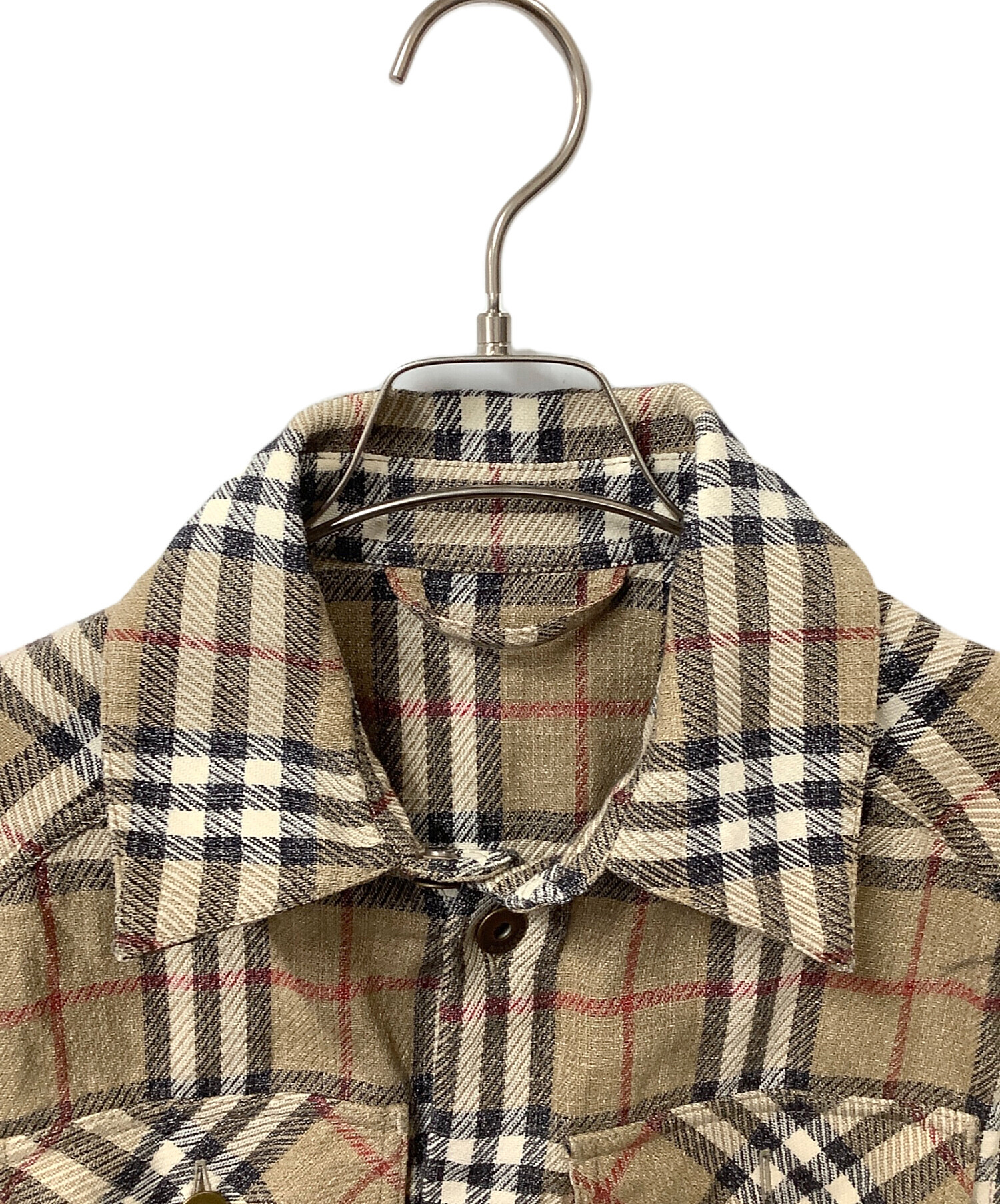 中古・古着通販】BURBERRY (バーバリー) 長袖シャツ チェック ベージュ 