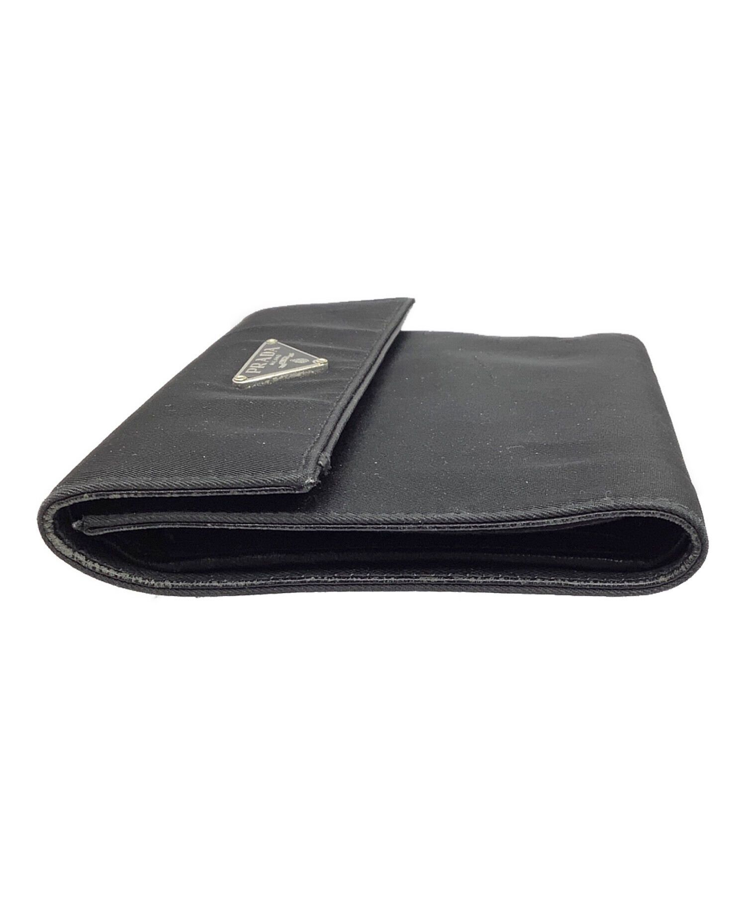 中古・古着通販】PRADA (プラダ) ナイロン 3つ折り財布 ブラック