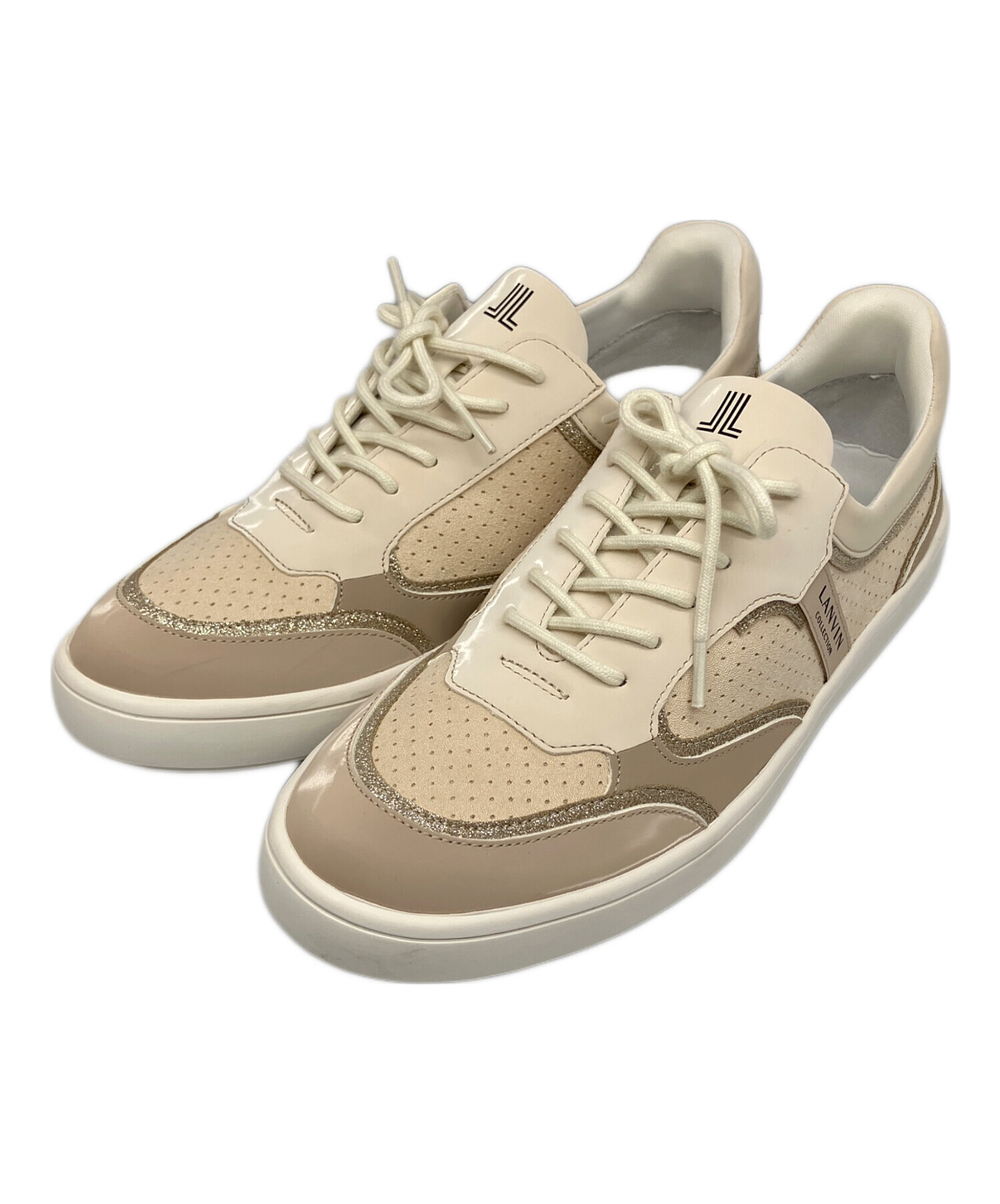 中古・古着通販】LANVIN (ライバン) パンチングレースアップスニーカー 
