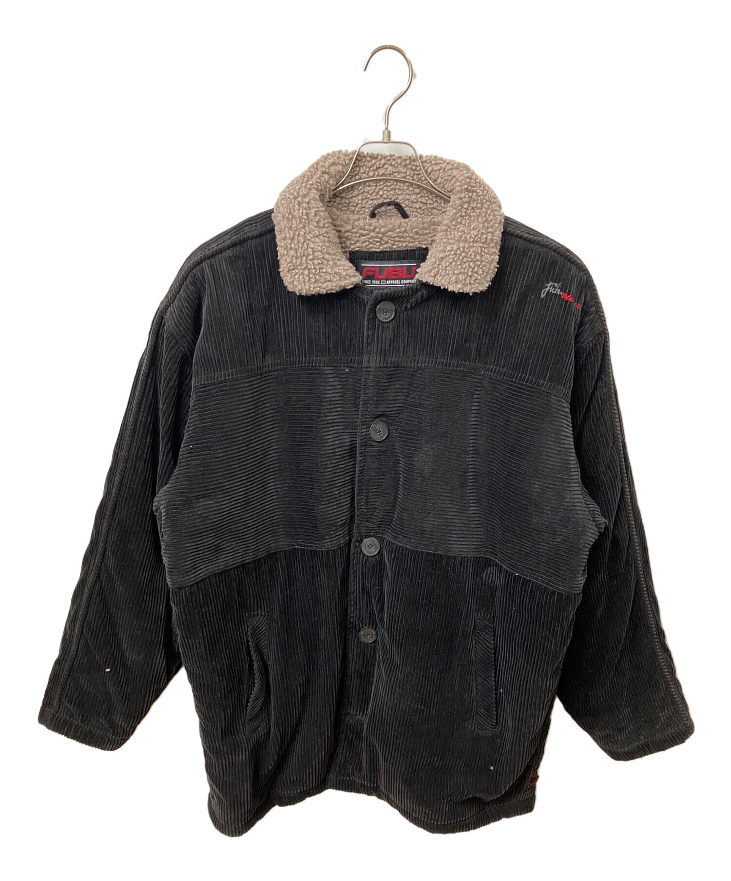 中古・古着通販】FUBU (フブ) 裏ボアコーデュロイジャケット ブラック 