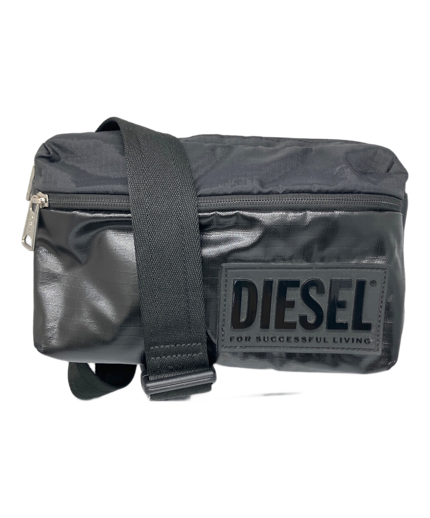 DIESELブラックボディバッグ ロゴ入り 未使用タグ付き 中古・古着通販】DIESEL (ディーゼル) ボディーバッグ ブラック