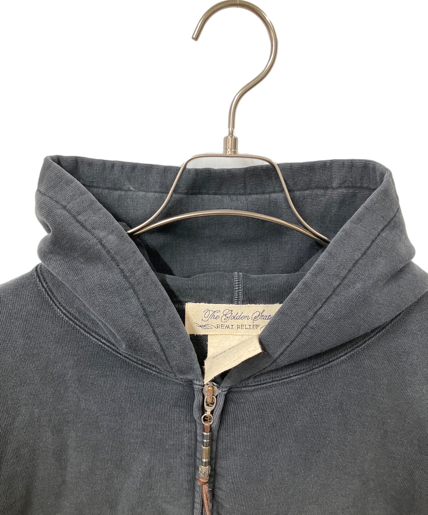 中古・古着通販】REMI RELIEF (レミレリーフ) ジップパーカー ブラック