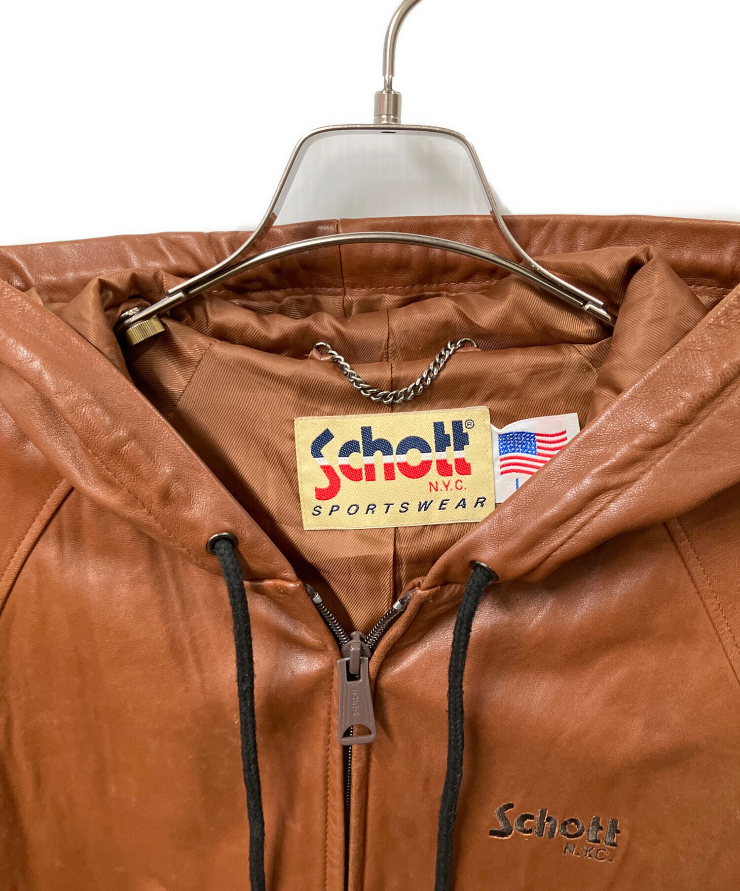 中古・古着通販】Schott (ショット) ラムレザートラックパーカー