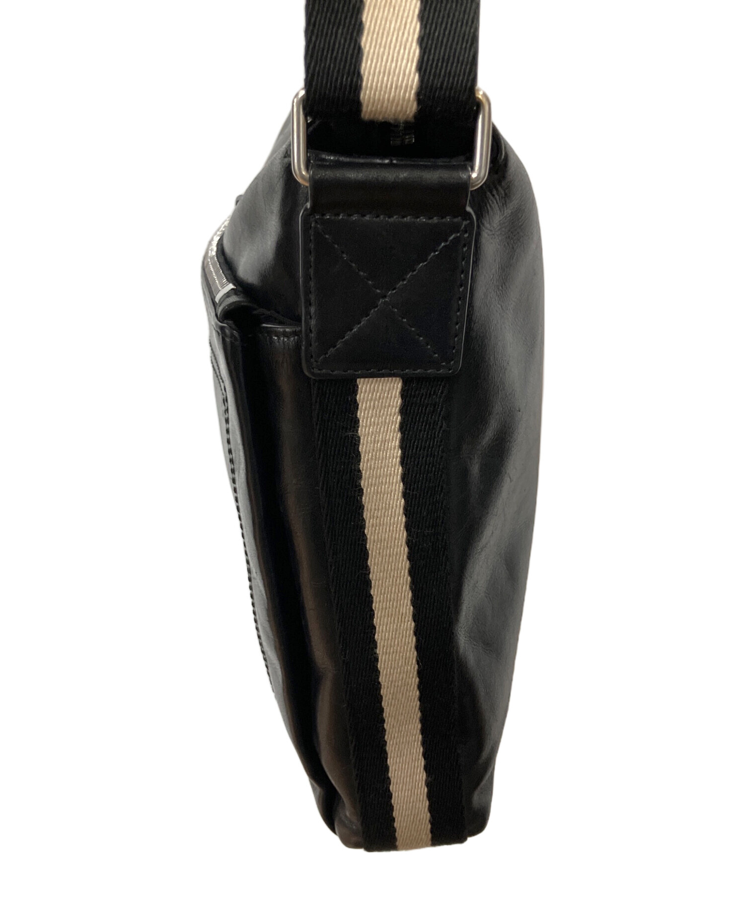 バリー BALLY ショルダーバッグ バッグ レザー レディース ブラック系 【中古】 バリー BALLY ショルダーバッグ ブラック×GD金具 レザー レディース