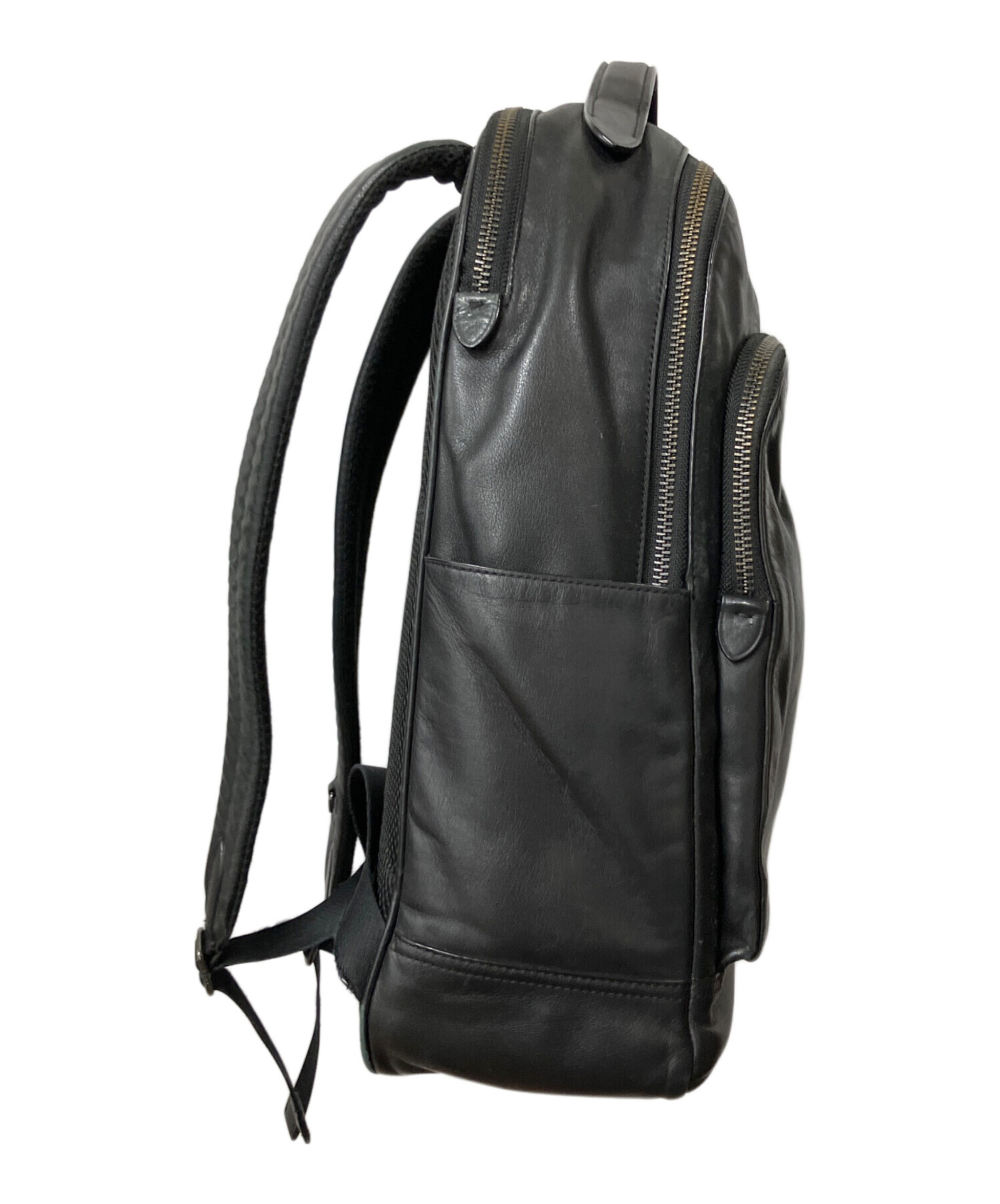 中古・古着通販】COACH (コーチ) グラハム レザーリュック ブラック