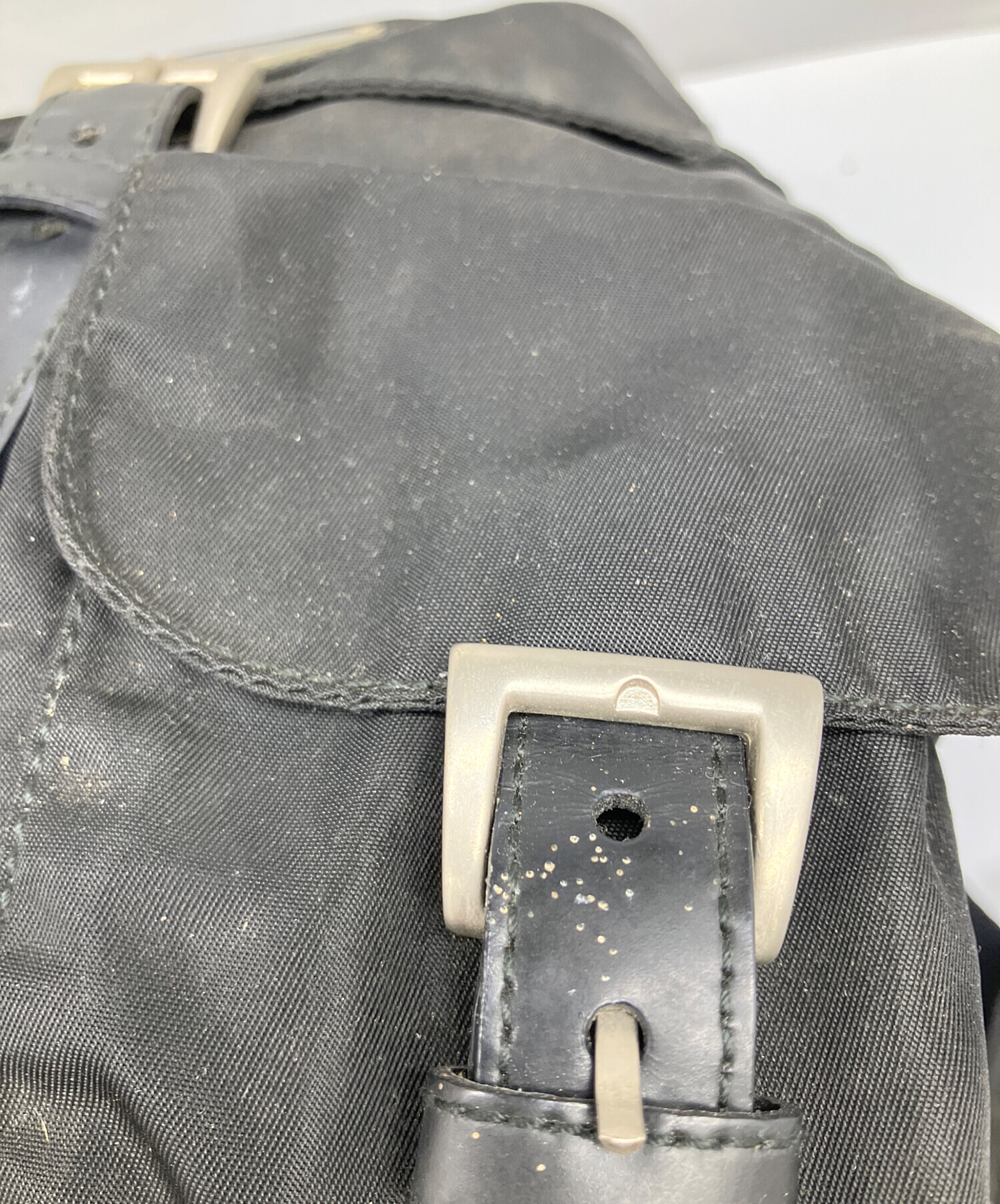 中古・古着通販】PRADA (プラダ) ナイロンリュック ブラック ブラック