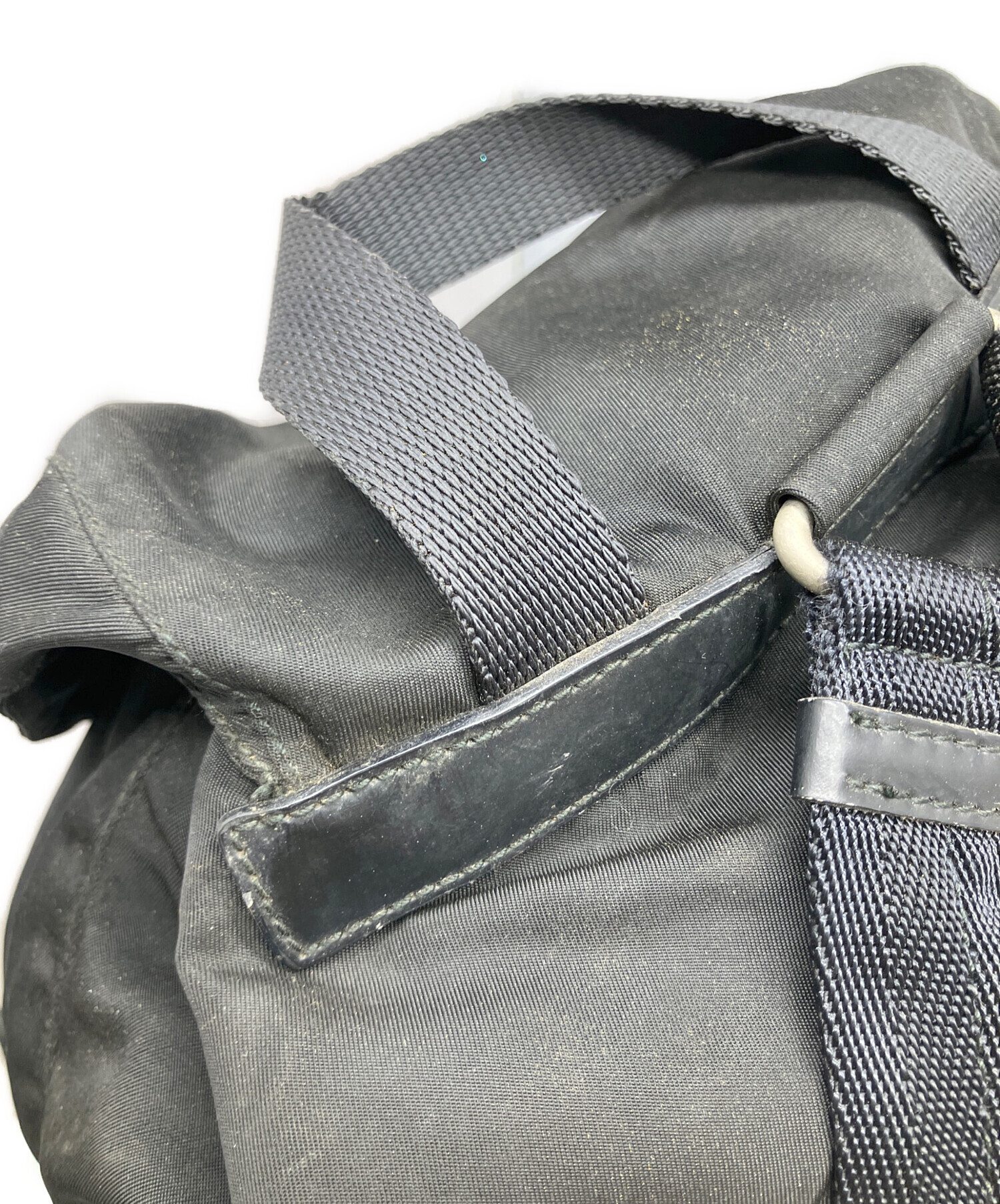 中古・古着通販】PRADA (プラダ) ナイロンリュック ブラック ブラック